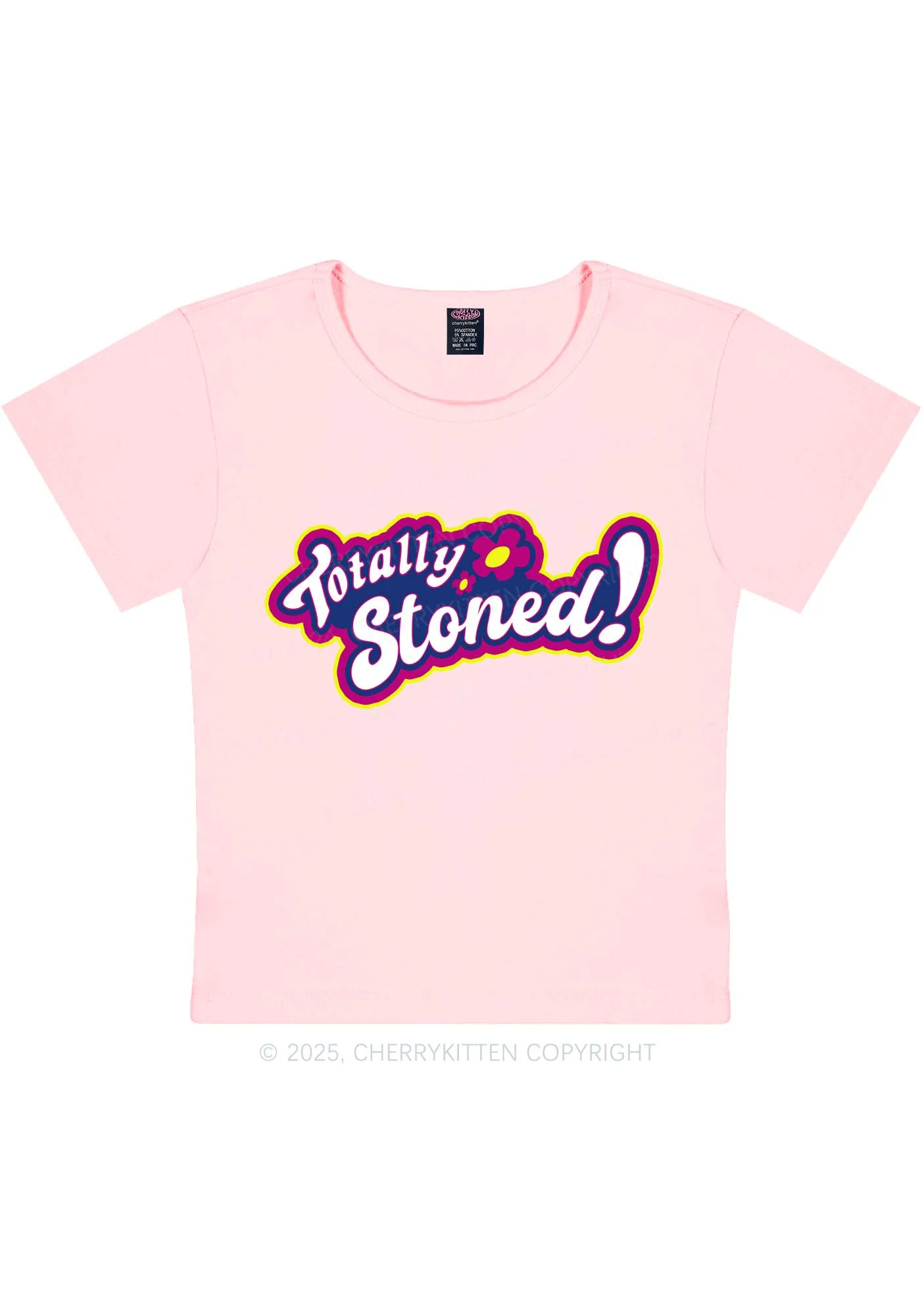 Totally Stoned Y2K Baby Tee Cherrykitten - Image 11