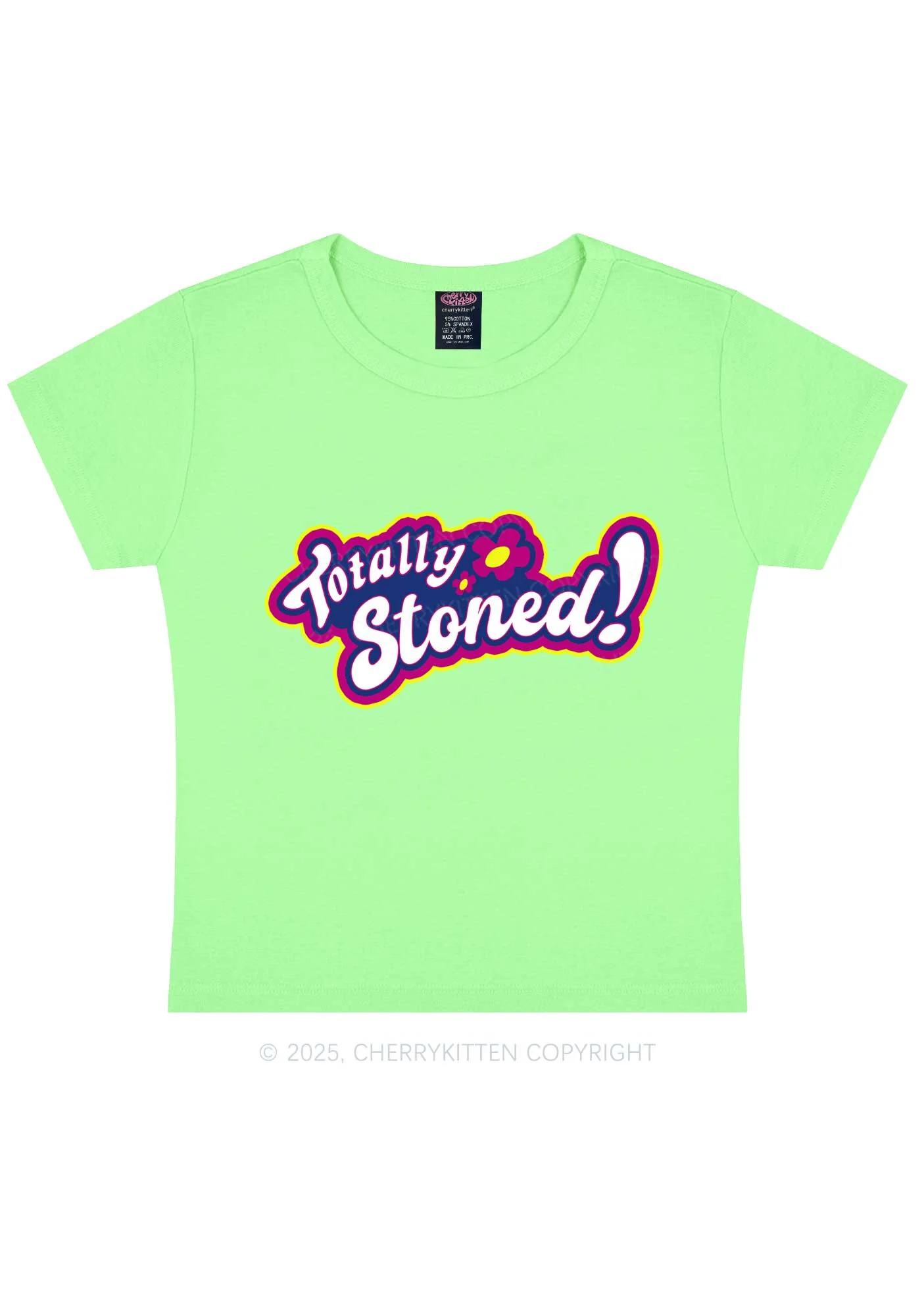 Totally Stoned Y2K Baby Tee Cherrykitten - Image 12