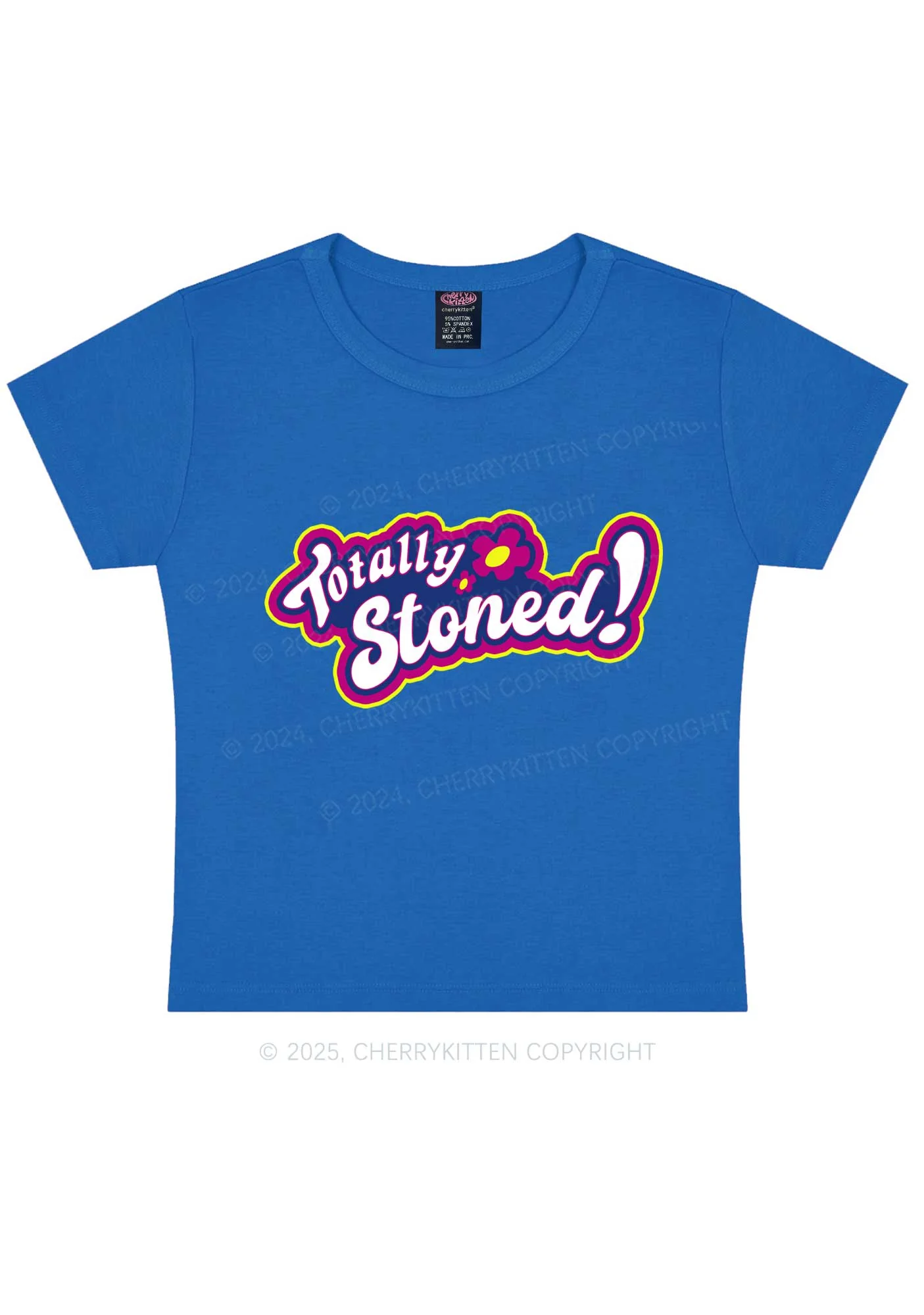 Totally Stoned Y2K Baby Tee Cherrykitten - Image 8