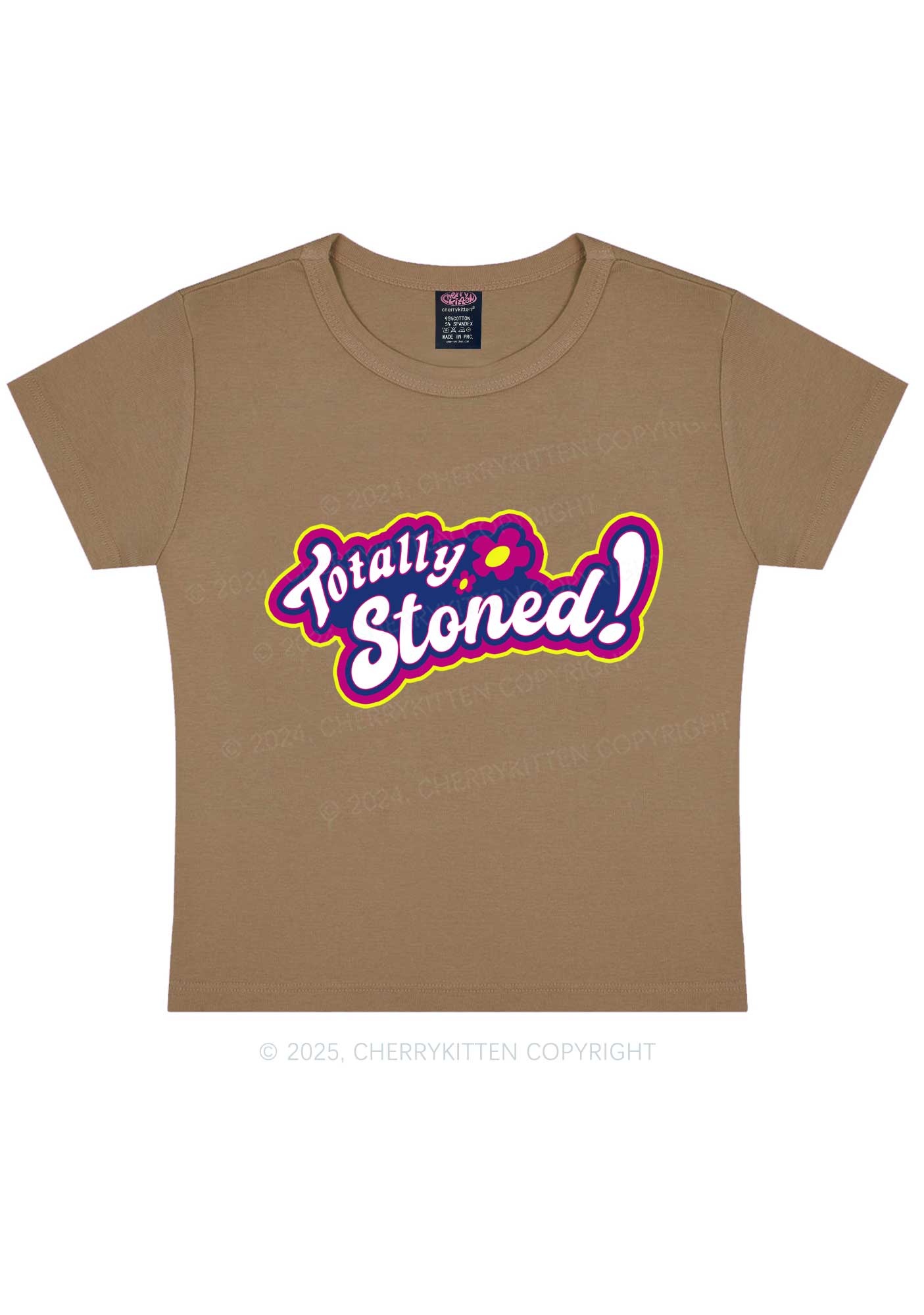 Totally Stoned Y2K Baby Tee Cherrykitten - Image 9