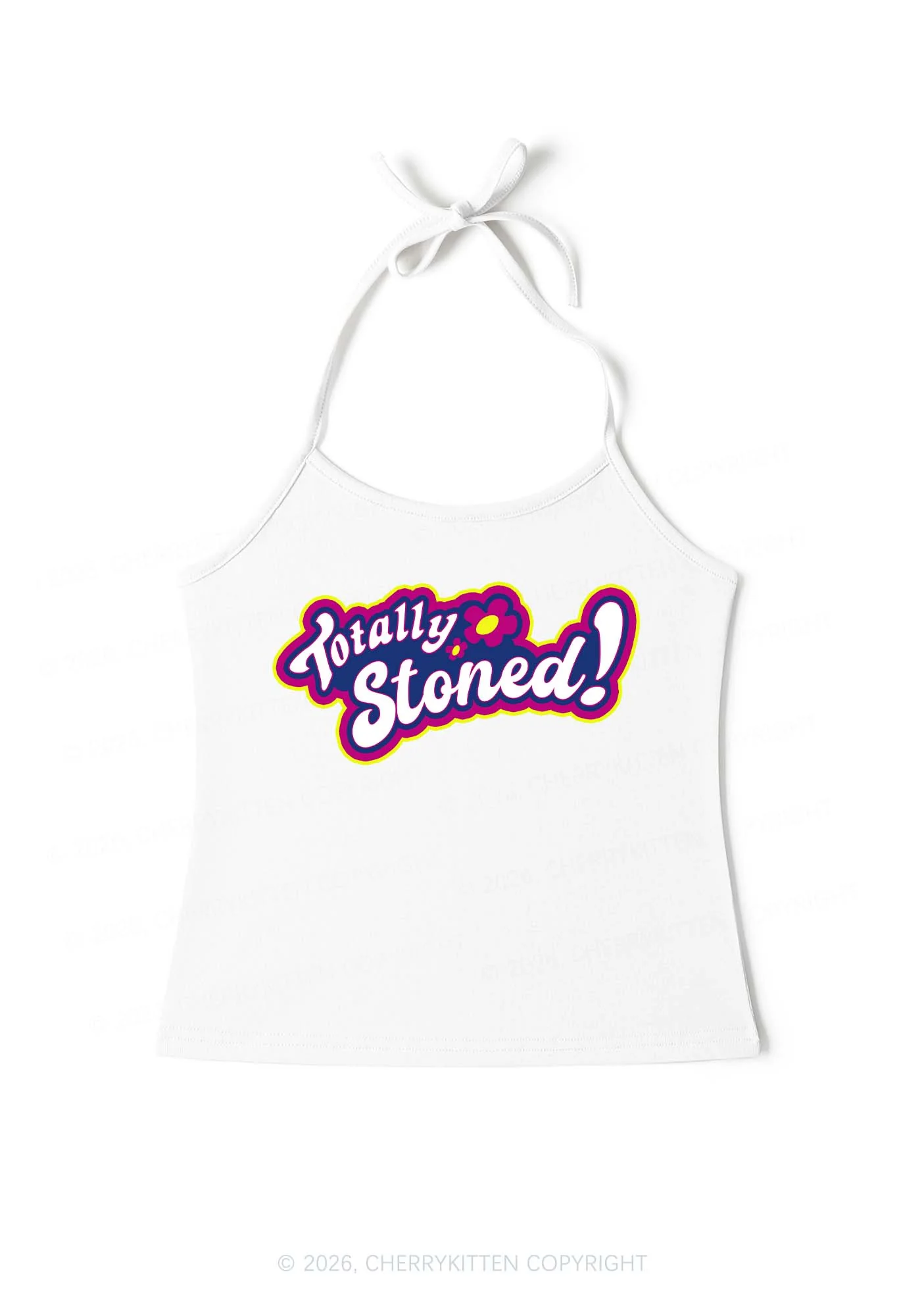 Totally Stoned Y2K Halter Neck Cami Cherrykitten - Image 3