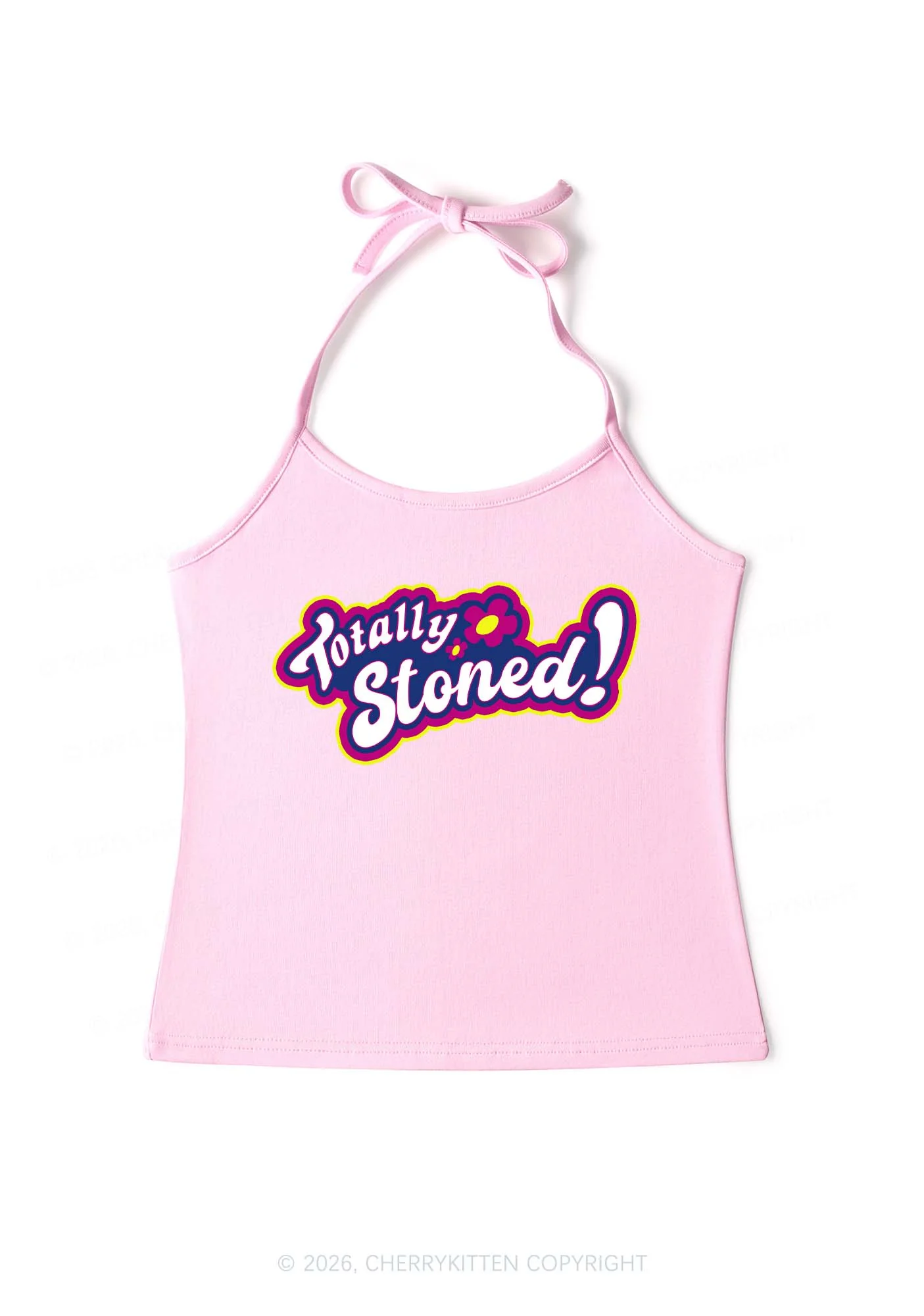 Totally Stoned Y2K Halter Neck Cami Cherrykitten - Image 5