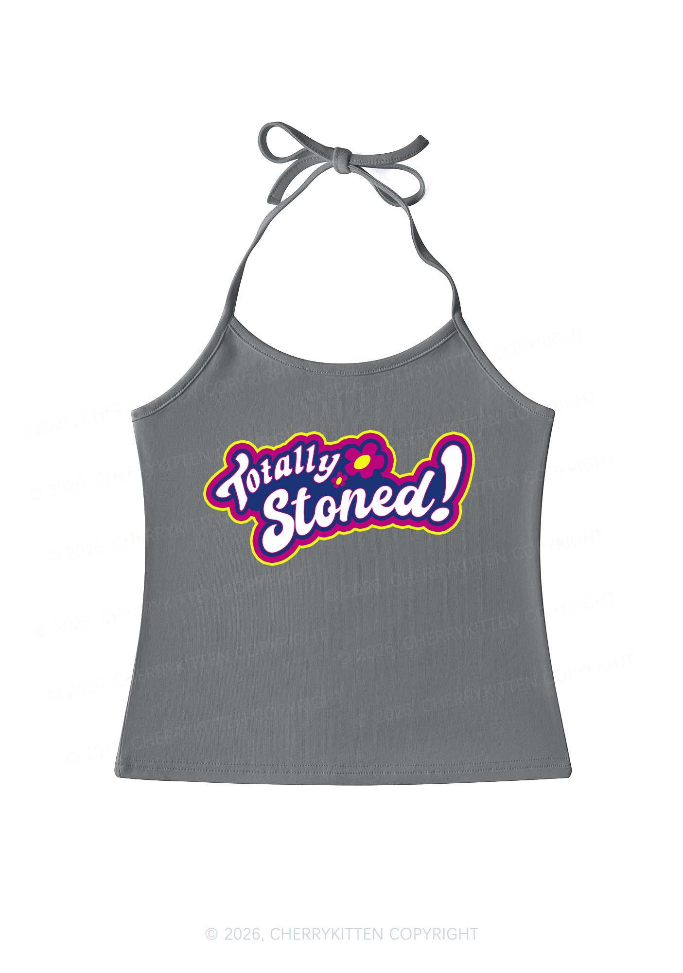 Totally Stoned Y2K Halter Neck Cami Cherrykitten - Image 9