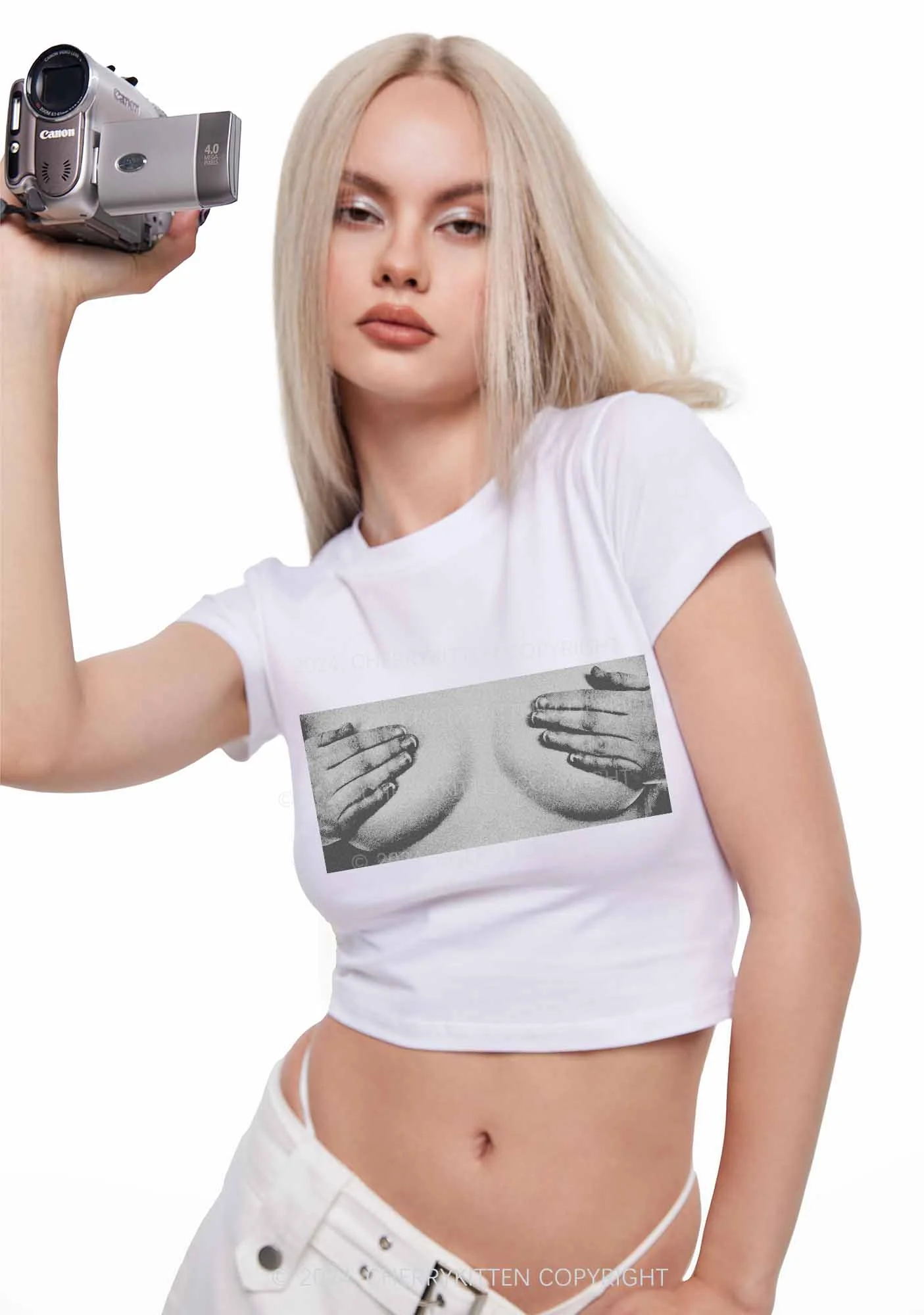 Touch Bxxbs Y2K Baby Tee Cherrykitten - Image 3