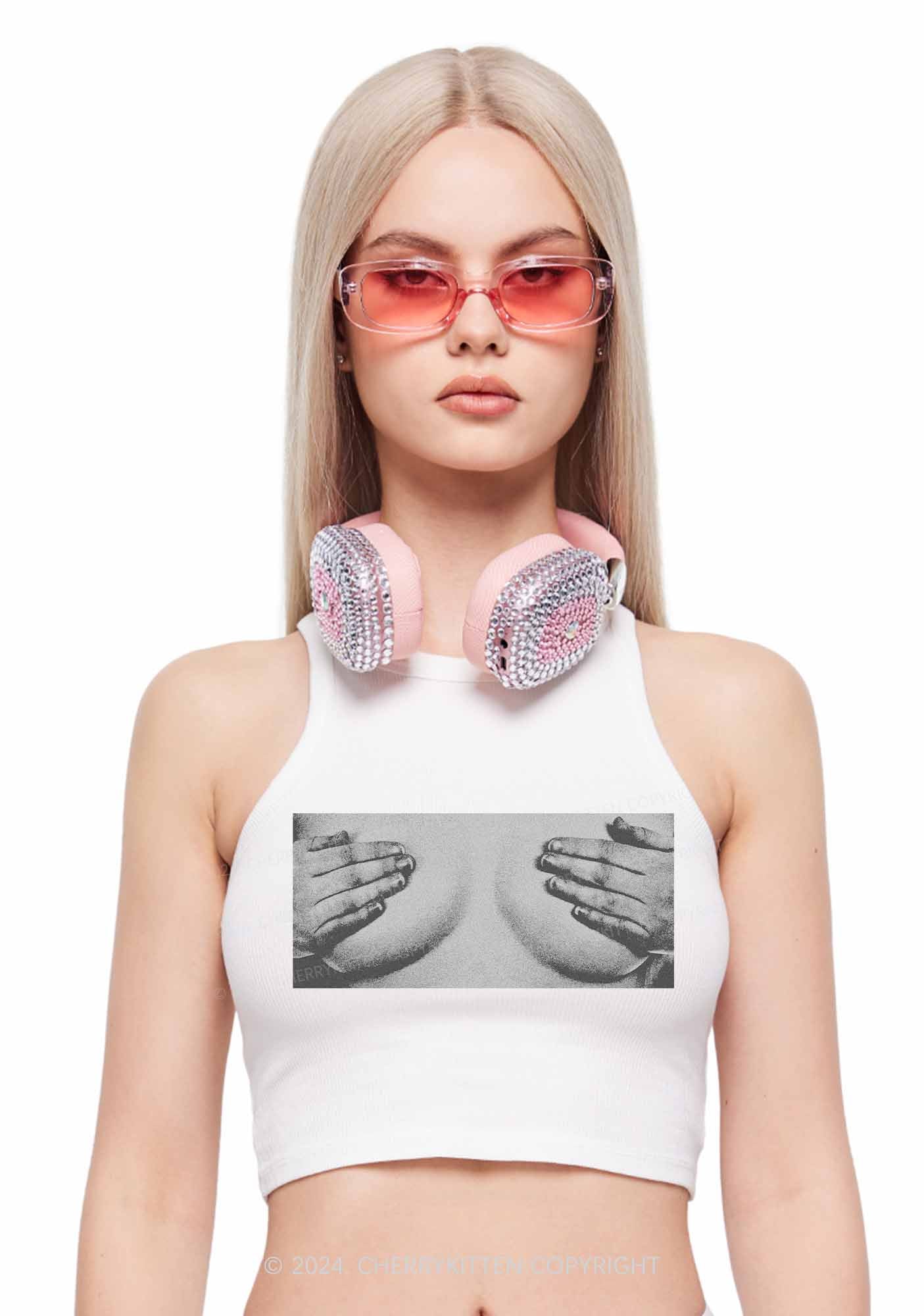 Touch Bxxbs Y2K Crop Tank Top Cherrykitten - Image 2