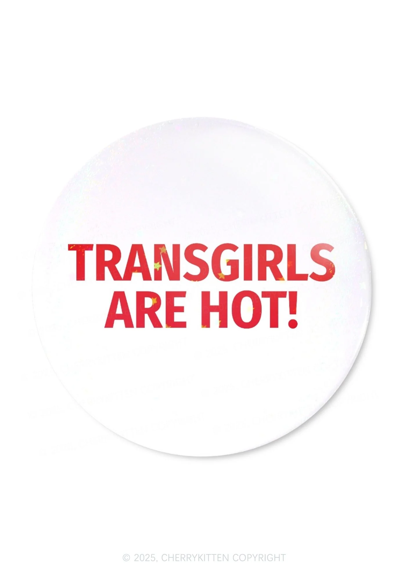 Transgirls Are Hot Pride 1Pc Y2K Pin Badge Cherrykitten - Image 4