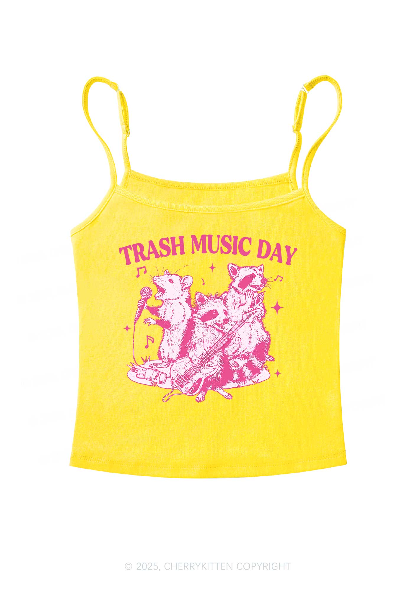 Trash Music Day Y2K Spaghetti Strap Cami Cherrykitten - Image 5