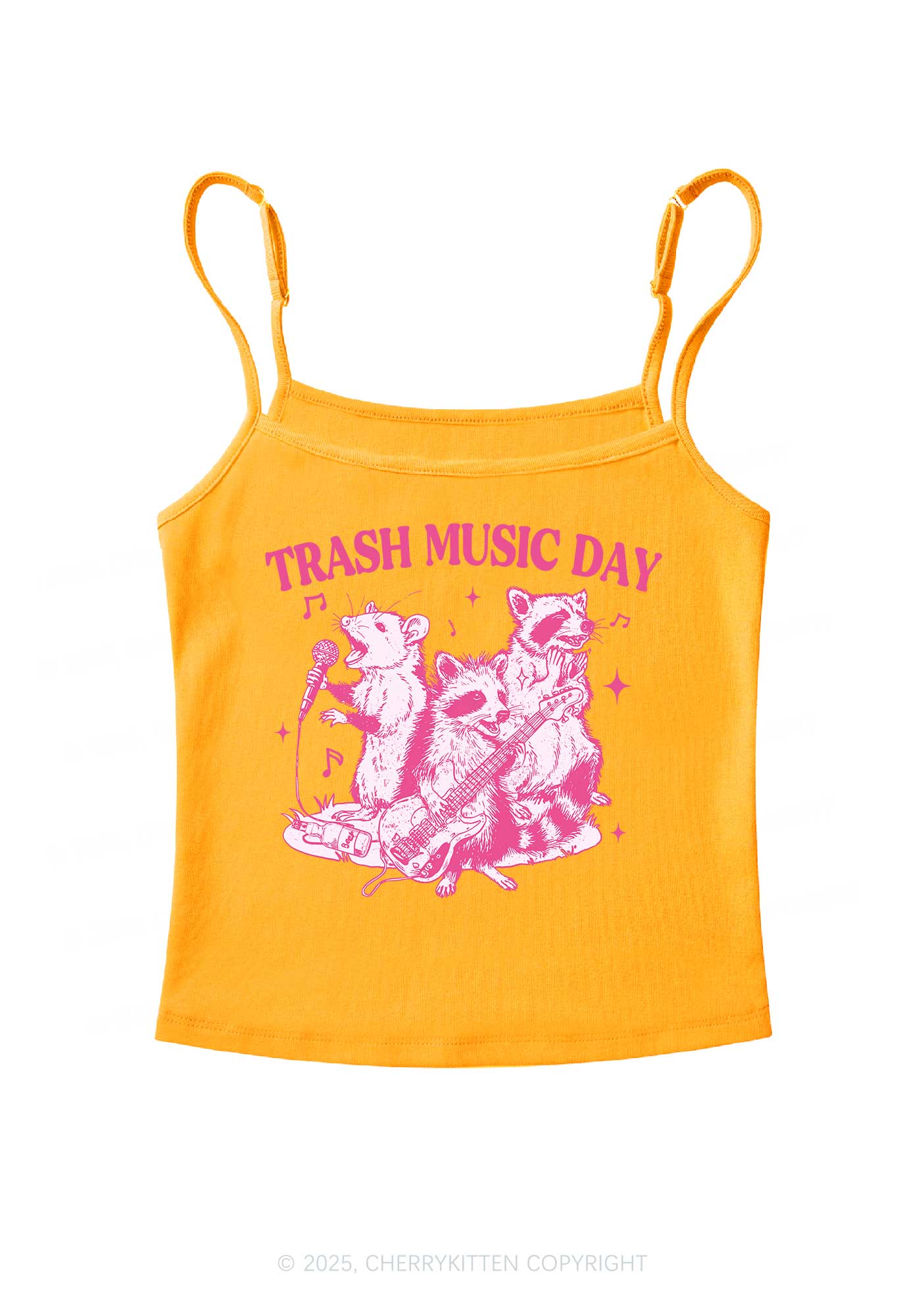 Trash Music Day Y2K Spaghetti Strap Cami Cherrykitten - Image 6