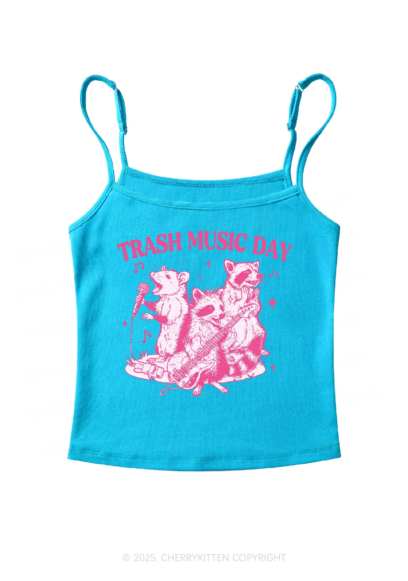 Trash Music Day Y2K Spaghetti Strap Cami Cherrykitten - Image 7