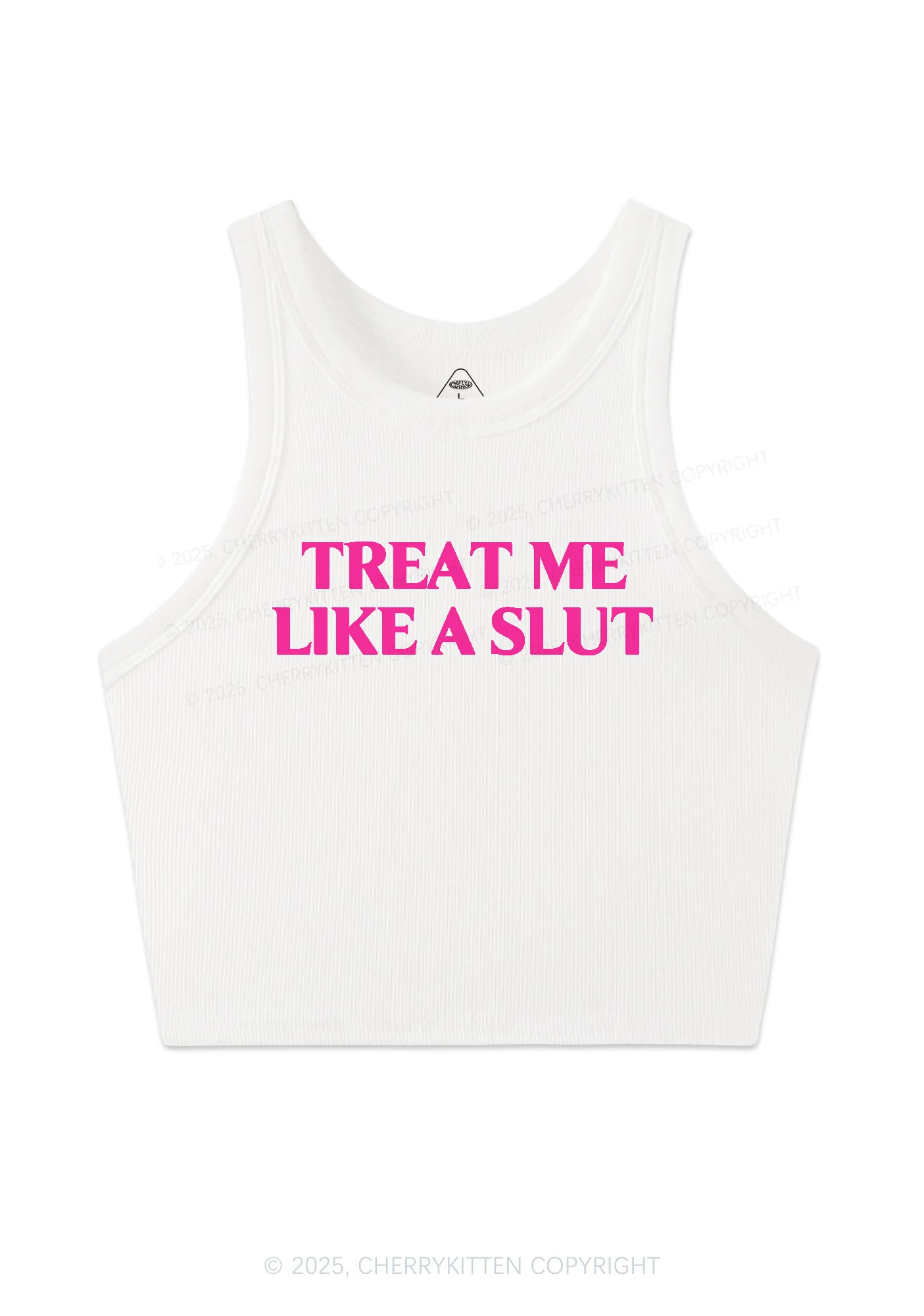 Treat Me Like A Slxt Y2K Crop Tank Top Cherrykitten - Image 3