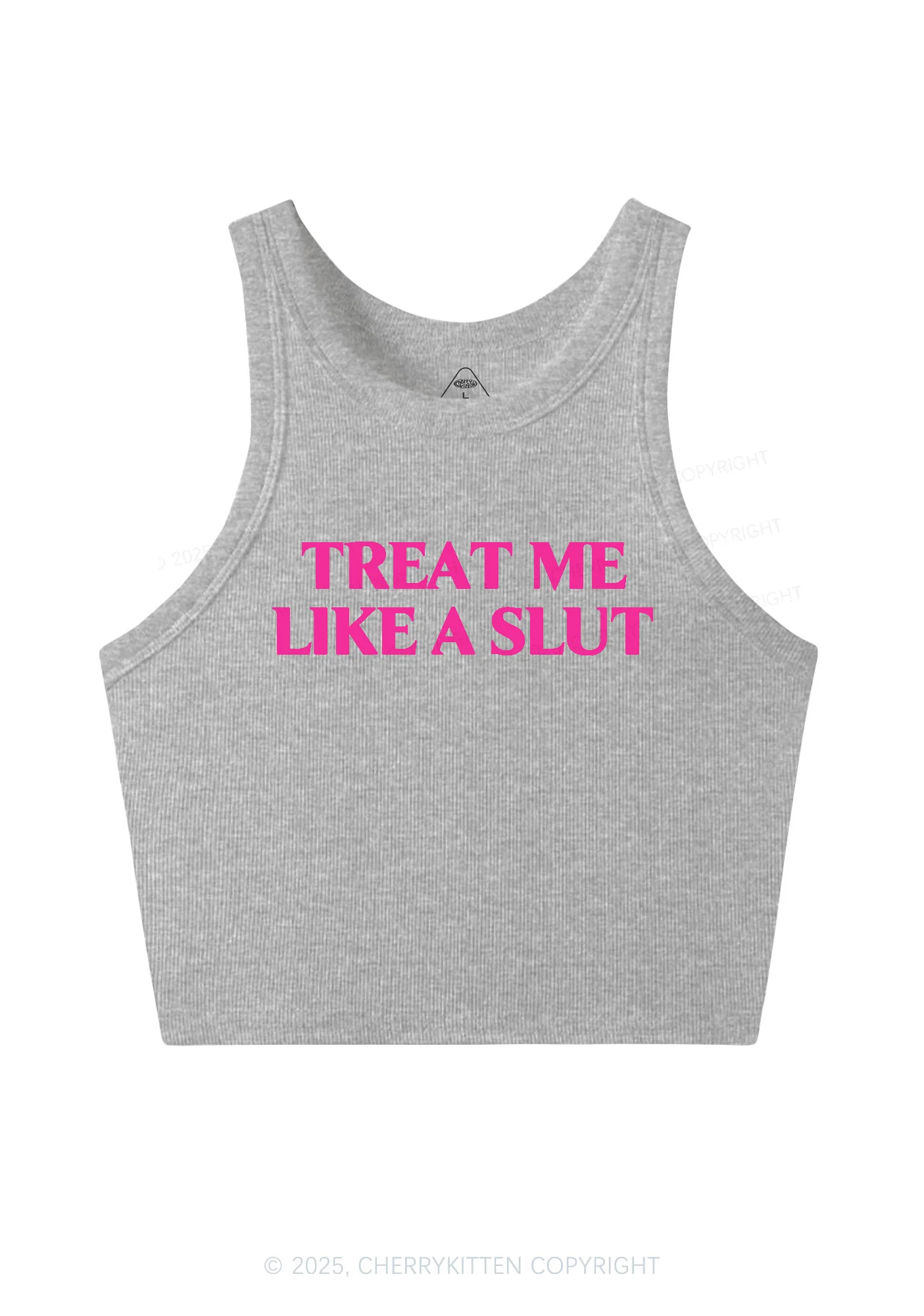 Treat Me Like A Slxt Y2K Crop Tank Top Cherrykitten - Image 4