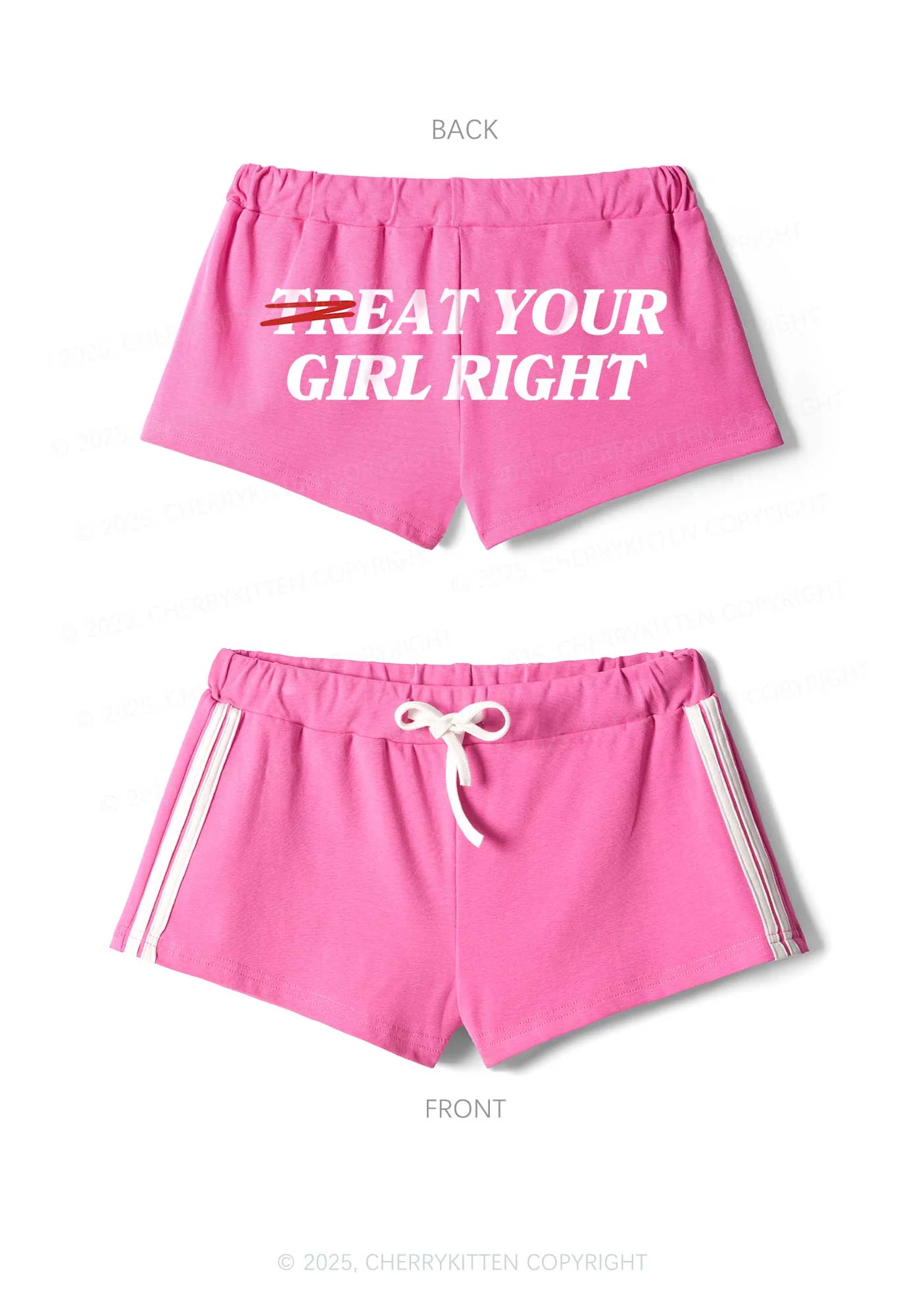 Treat Your Girl Right Y2K Drawstring Mini Shorts Cherrykitten - Image 3