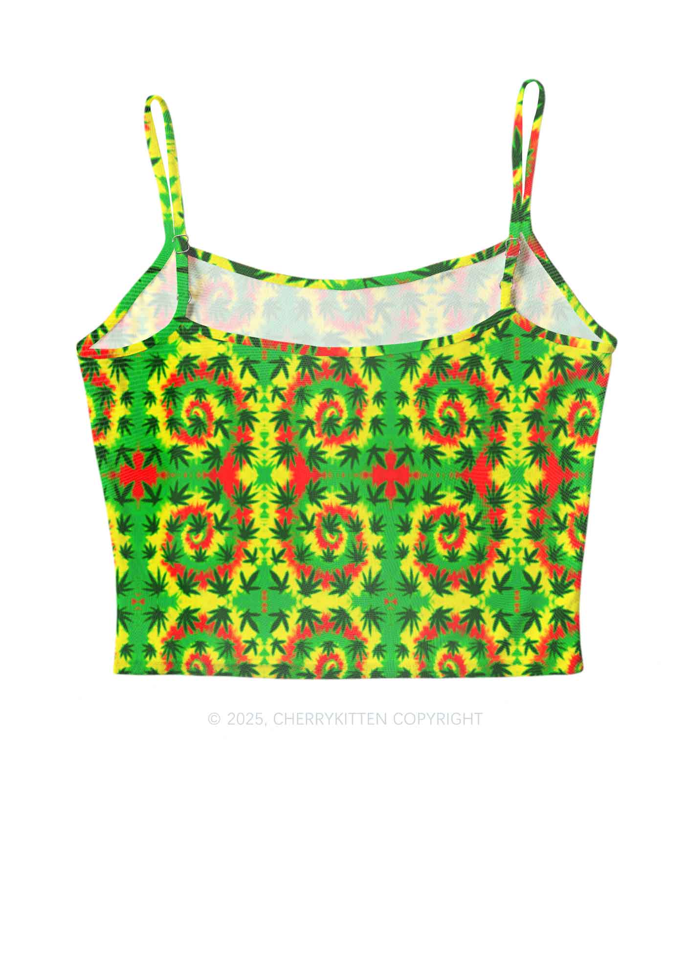 Trippy Leaves Y2K Mesh Cami Tank Cherrykitten - Image 2