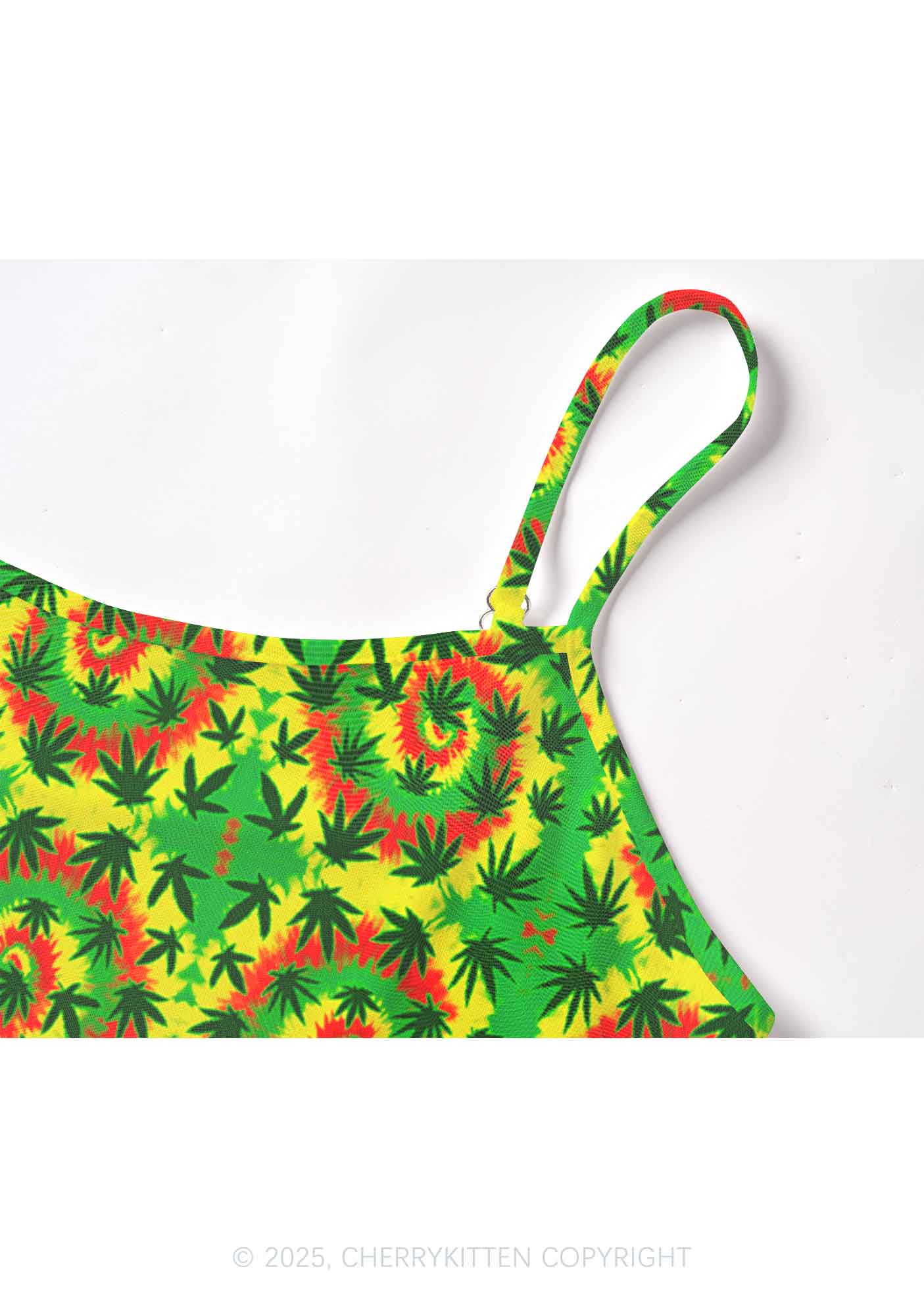 Trippy Leaves Y2K Mesh Cami Tank Cherrykitten - Image 3