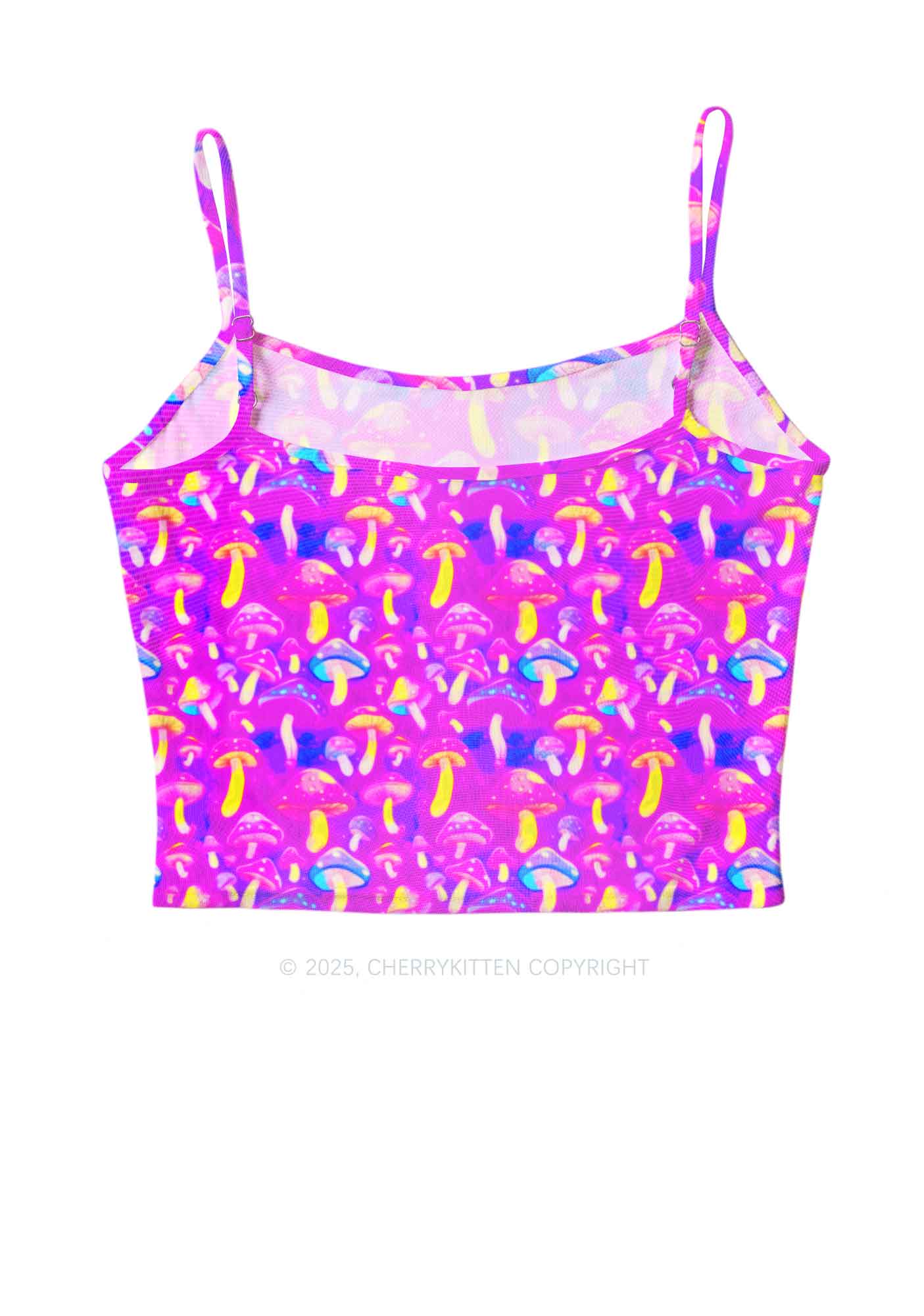 Trippy Mushrooms Y2K Mesh Cami Tank Cherrykitten - Image 2