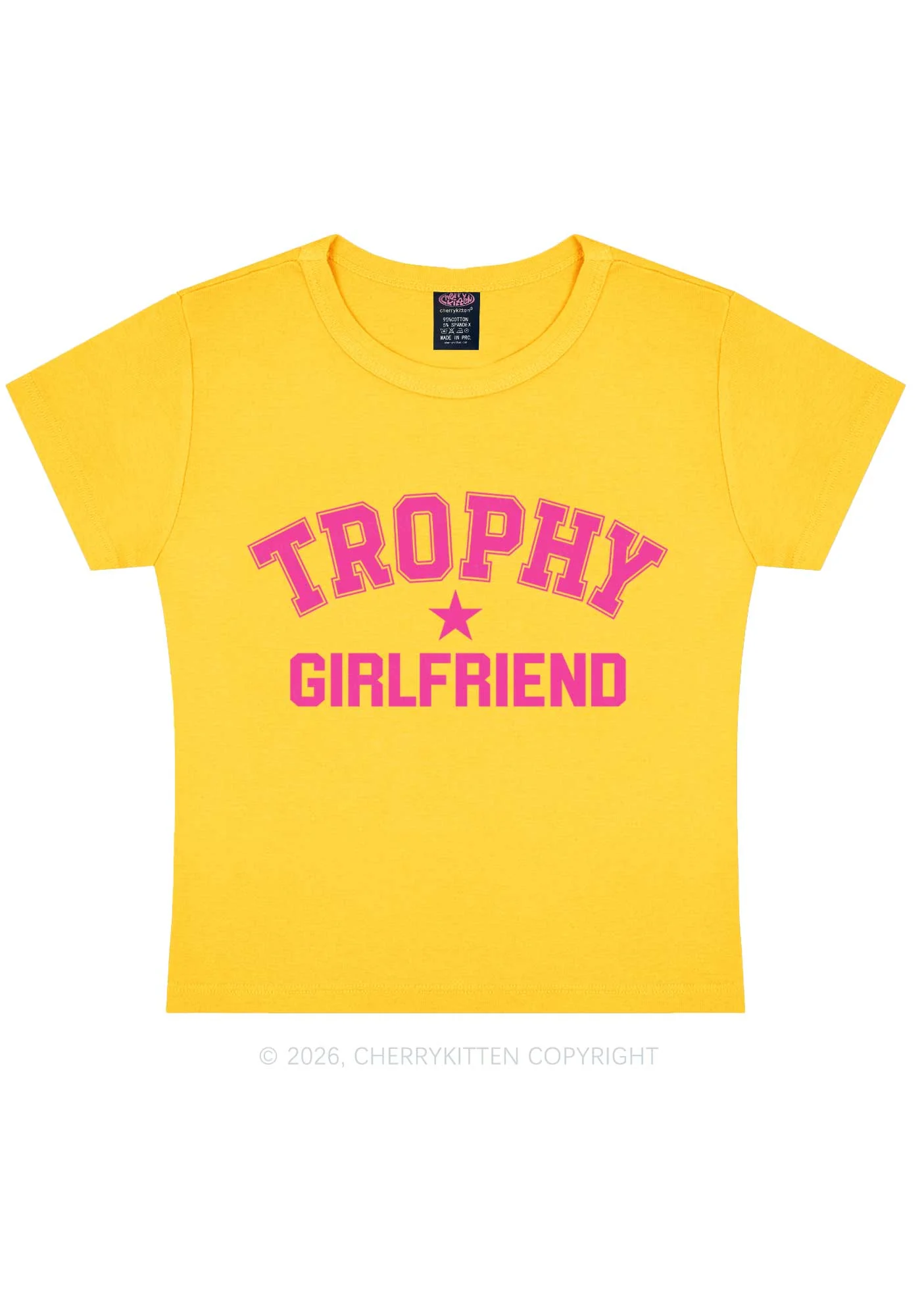Trophy Girlfriend Y2K Baby Tee Cherrykitten - Image 4