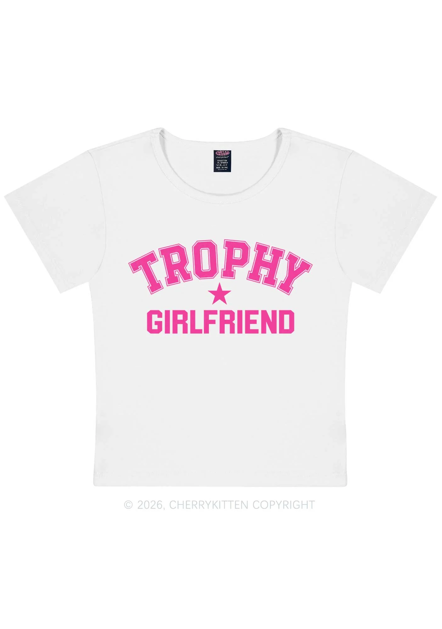 Trophy Girlfriend Y2K Baby Tee Cherrykitten - Image 5
