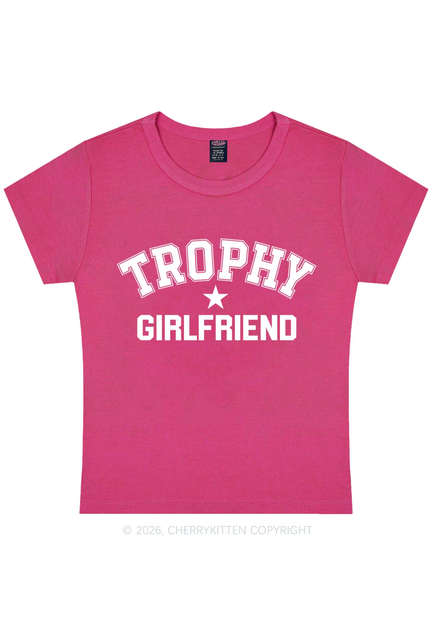 Trophy Girlfriend Y2K Baby Tee Cherrykitten - Image 6