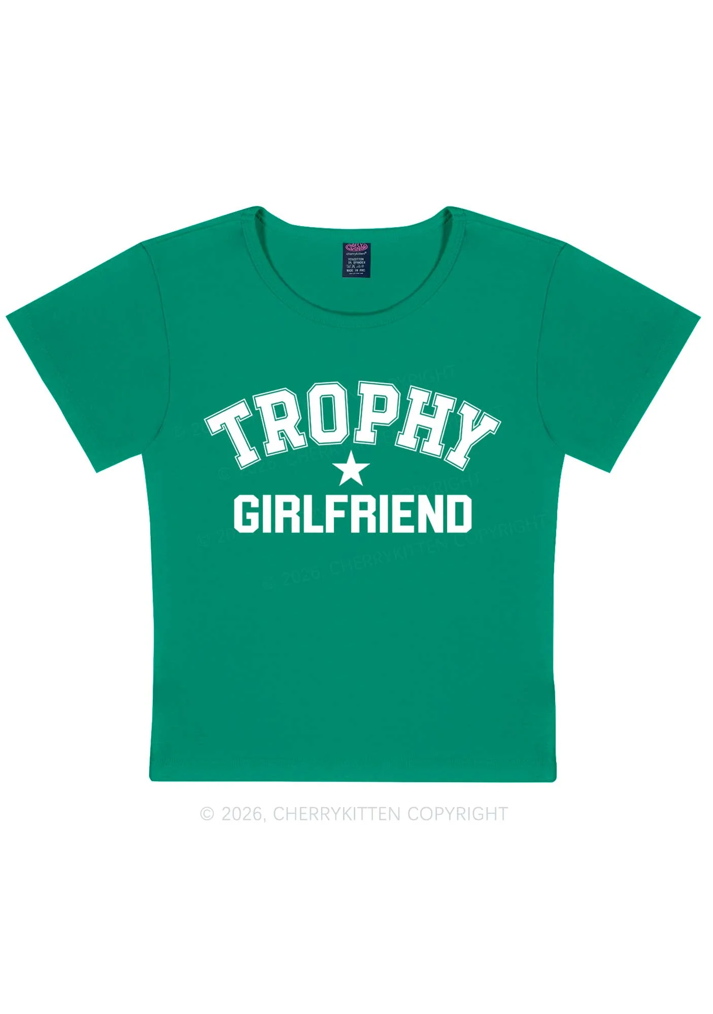 Trophy Girlfriend Y2K Baby Tee Cherrykitten - Image 8