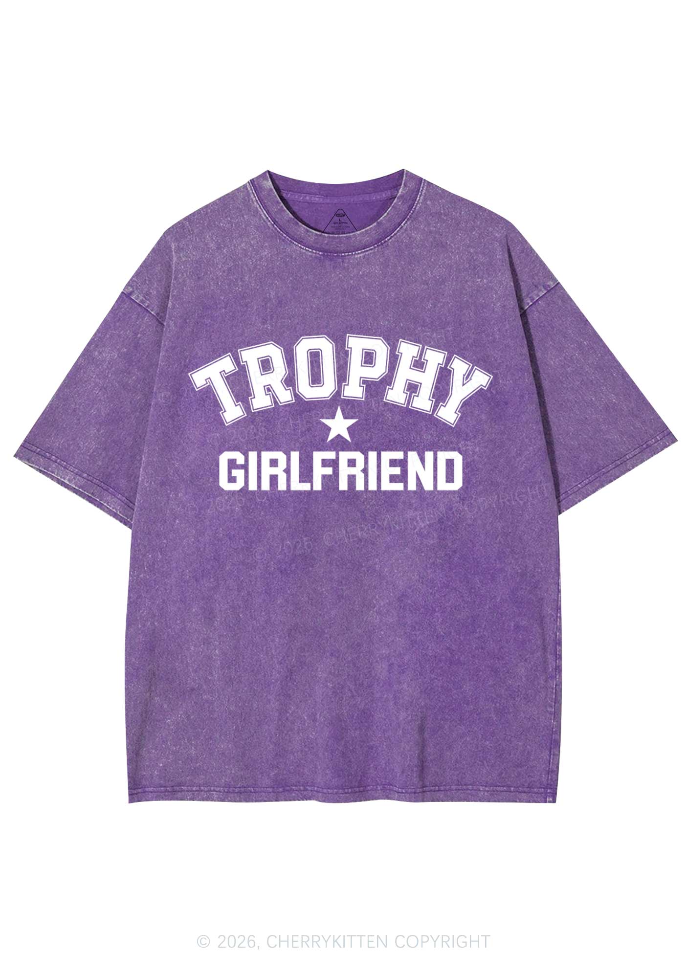 Trophy Girlfriend Y2K Shirts Washed Tee Cherrykitten - Image 4