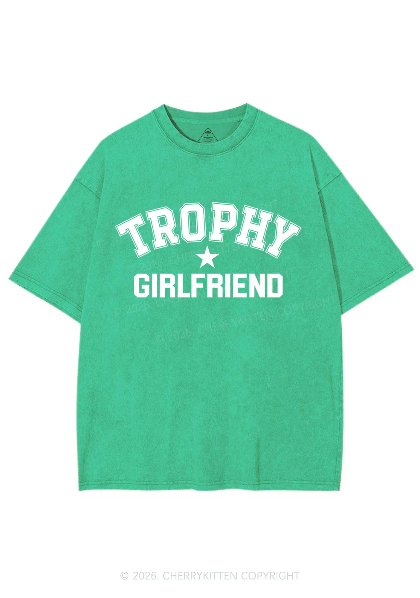 Trophy Girlfriend Y2K Shirts Washed Tee Cherrykitten - Image 6