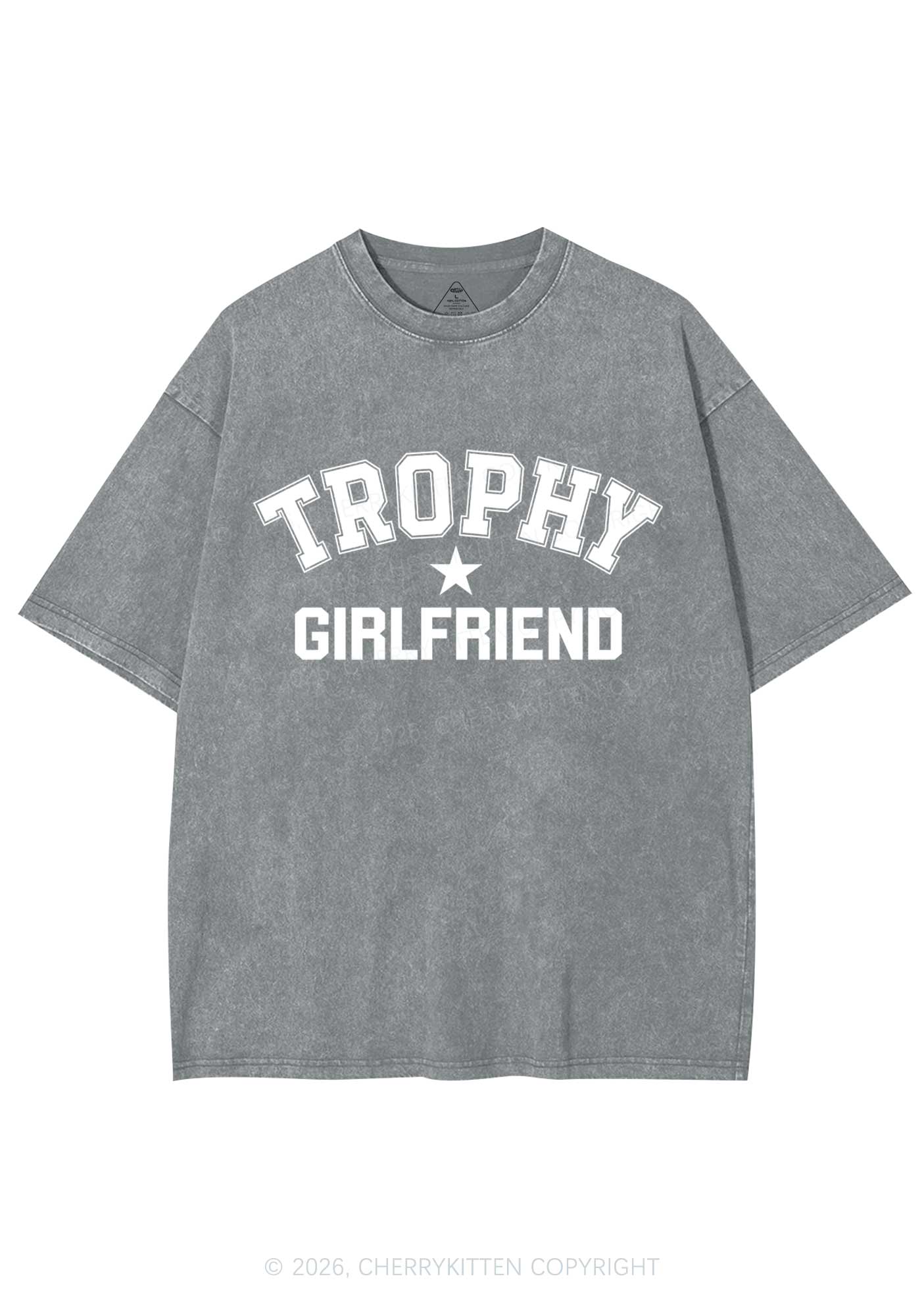 Trophy Girlfriend Y2K Shirts Washed Tee Cherrykitten - Image 8