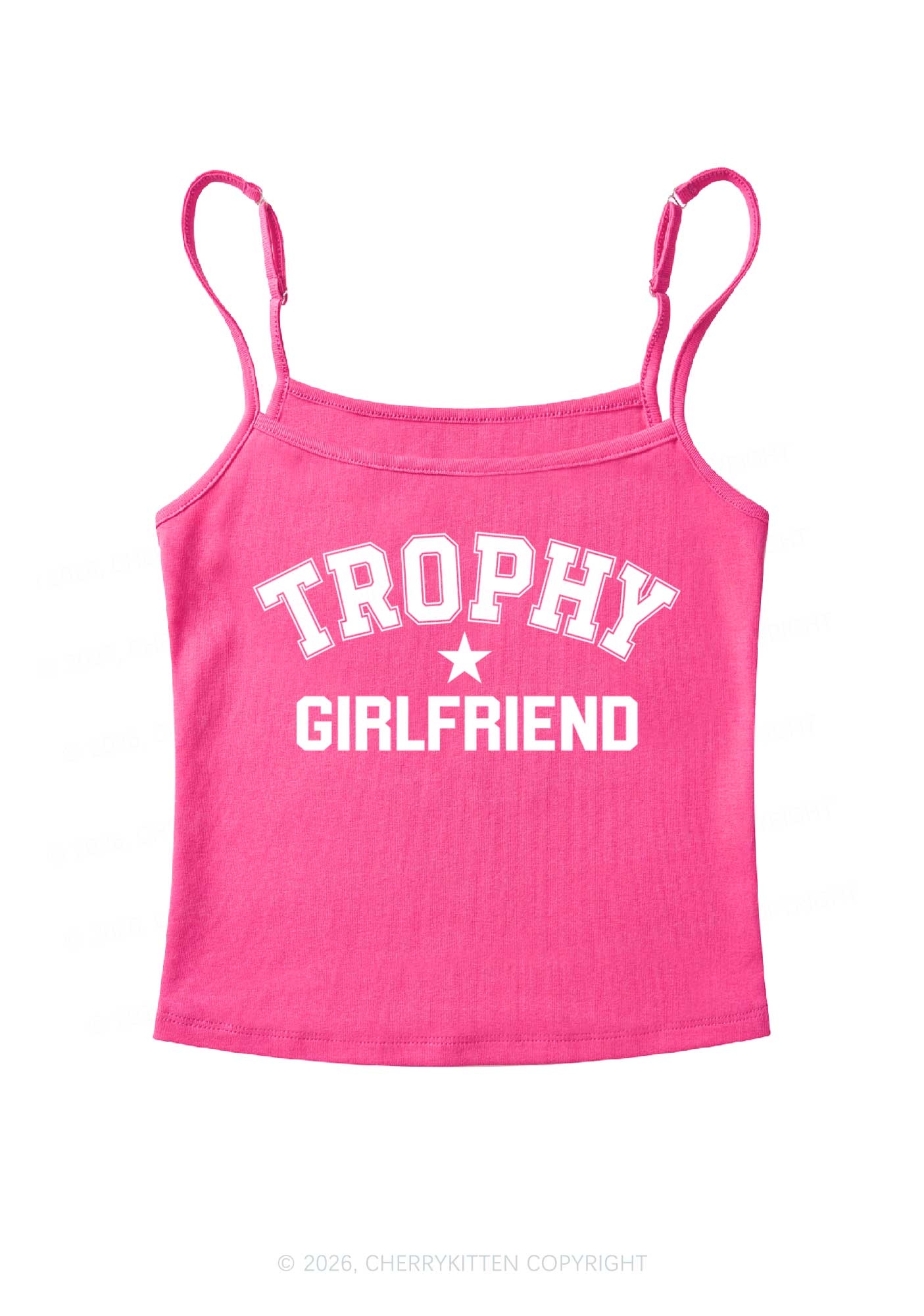 Trophy Girlfriend Y2K Spaghetti Strap Cami Cherrykitten - Image 4
