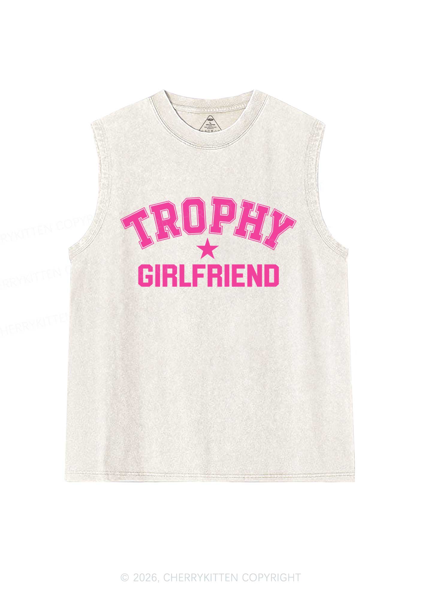 Trophy Girlfriend Y2K Washed Muscle Tank Cherrykitten - Image 4