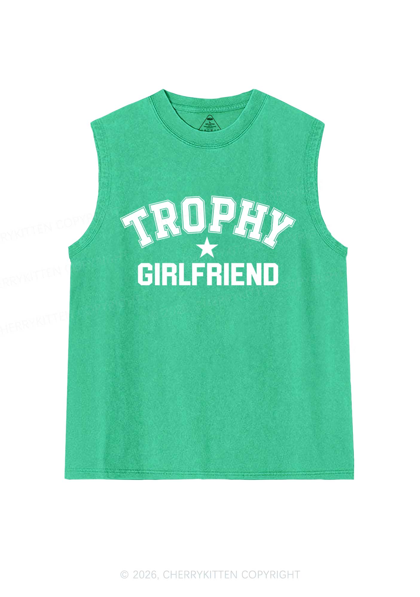 Trophy Girlfriend Y2K Washed Muscle Tank Cherrykitten - Image 5