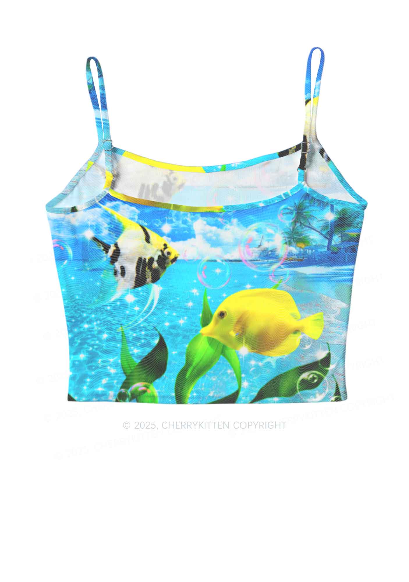 Tropical Fish Y2K Mesh Cami Tank Cherrykitten - Image 3
