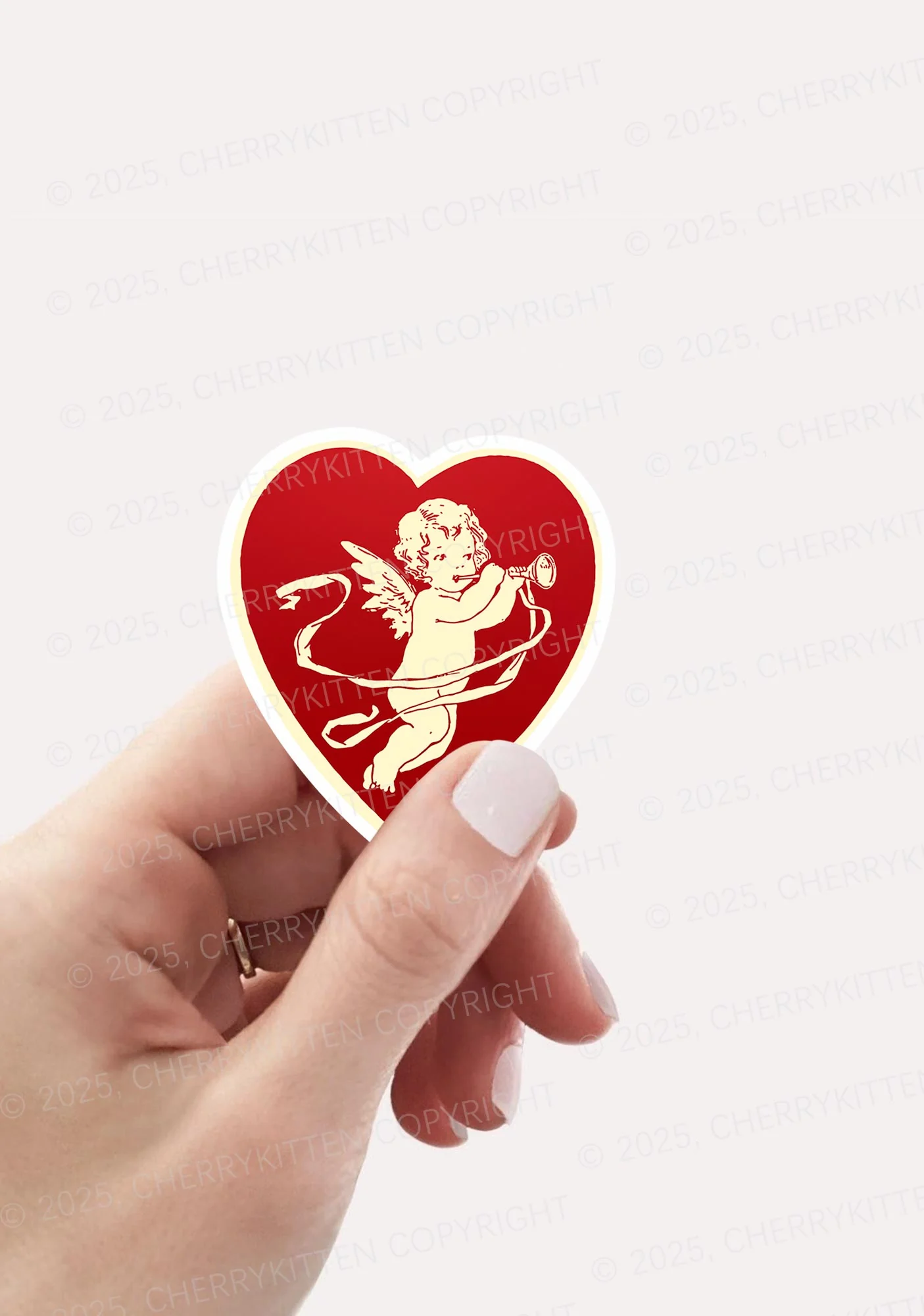 Trumpet Cupid 1Pc Y2K Sticker Cherrykitten - Image 2