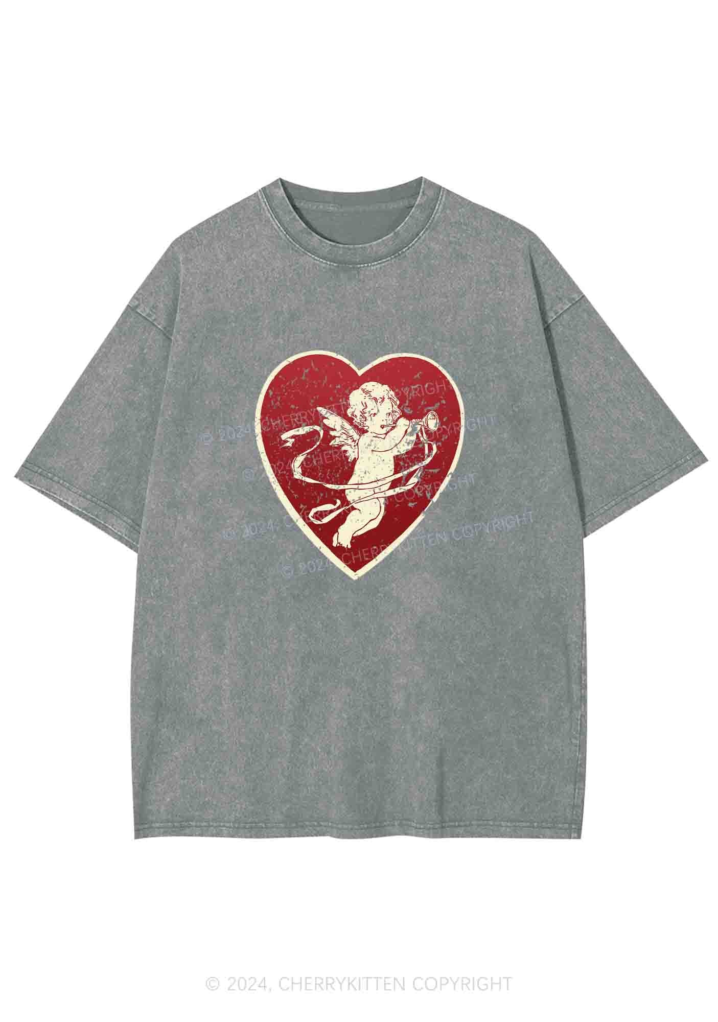 Trumpet Cupid Y2K Washed Tee Cherrykitten - Image 6