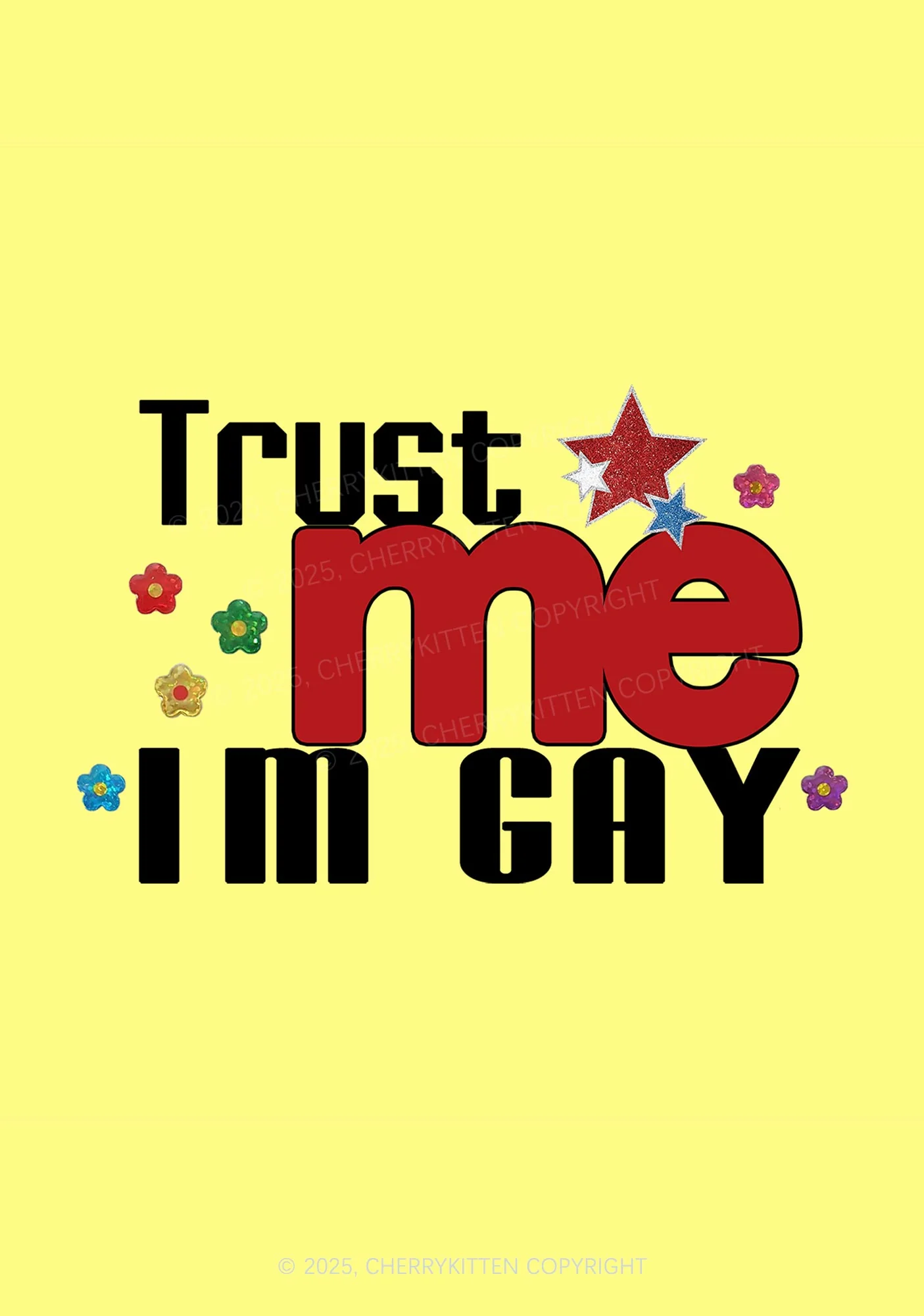 Trust Me Im Gay Pride 1Pc Y2K Pin Badge Cherrykitten - Image 2