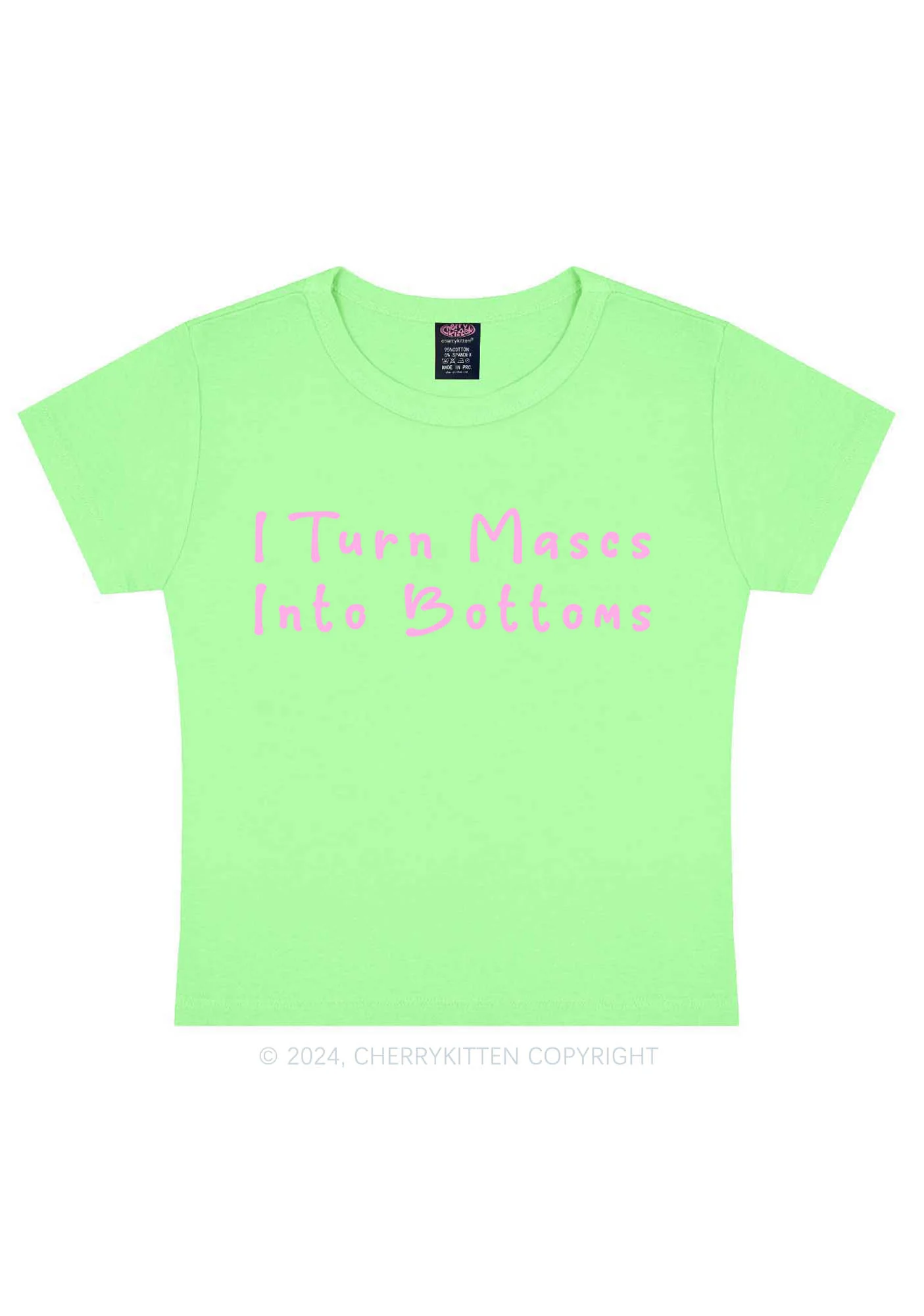 Turn Mascs Into Bottoms Y2K Baby Tee Cherrykitten - Image 12