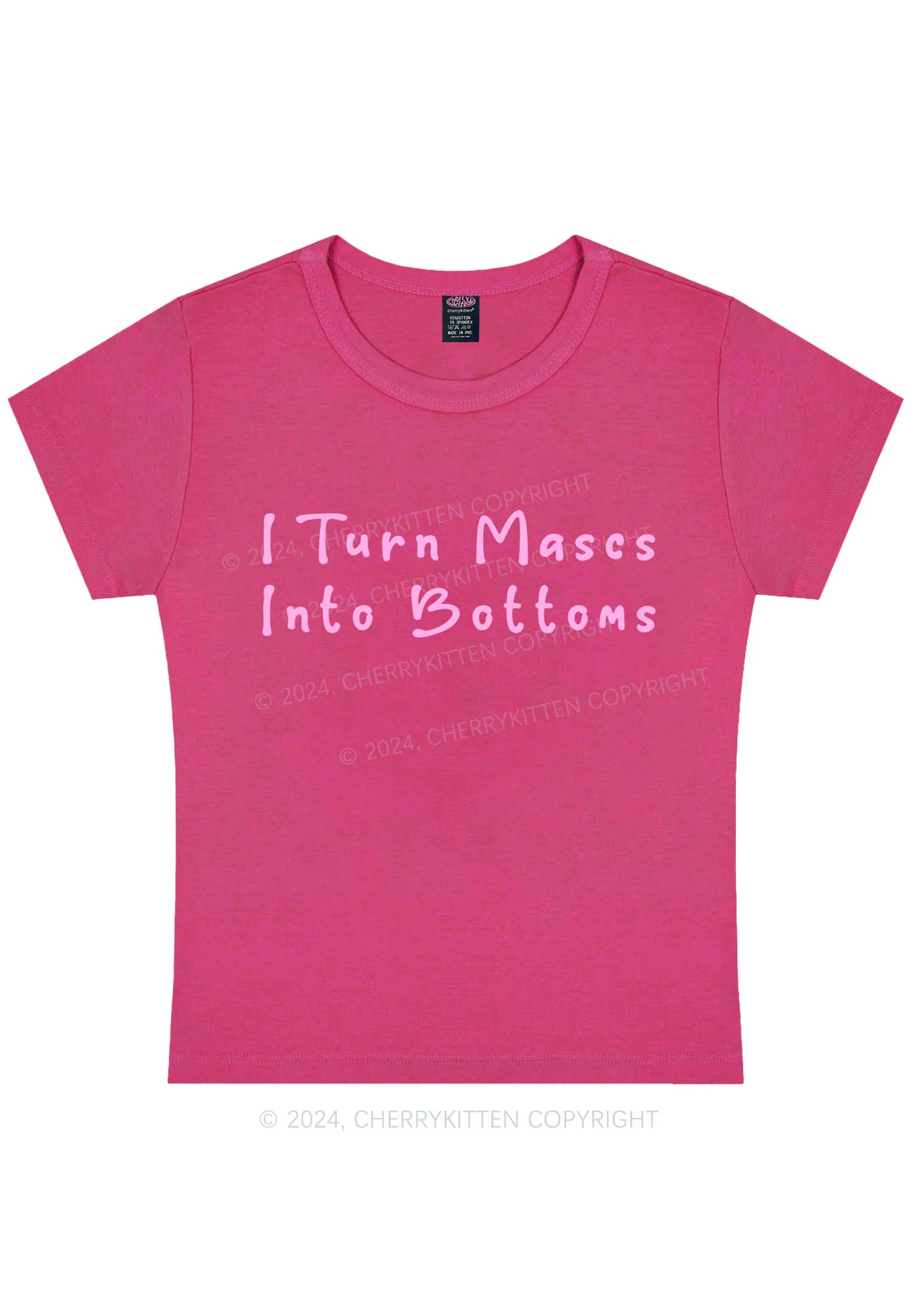 Turn Mascs Into Bottoms Y2K Baby Tee Cherrykitten - Image 8