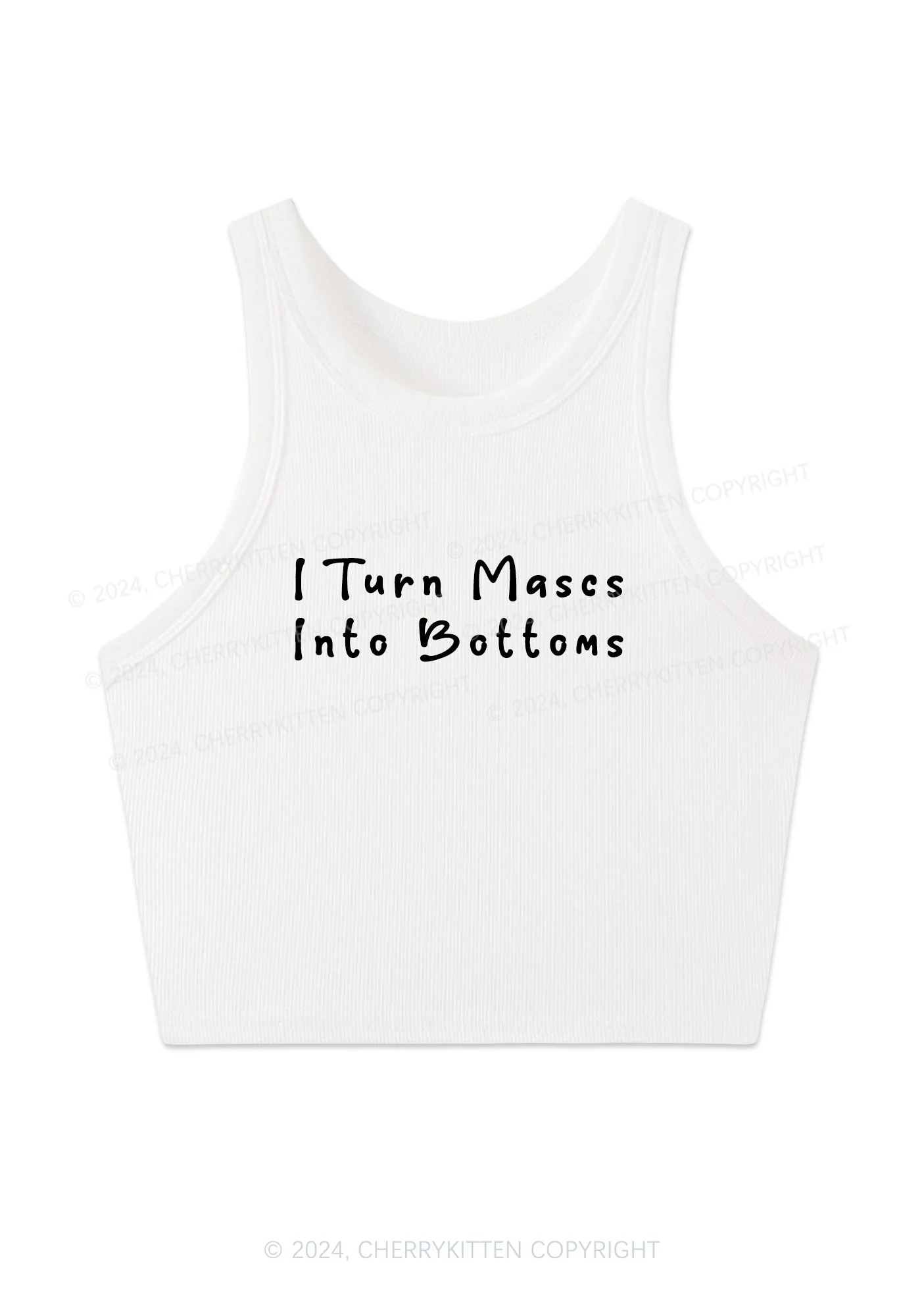 Turn Mascs Into Bottoms Y2K Crop Tank Top Cherrykitten - Image 3
