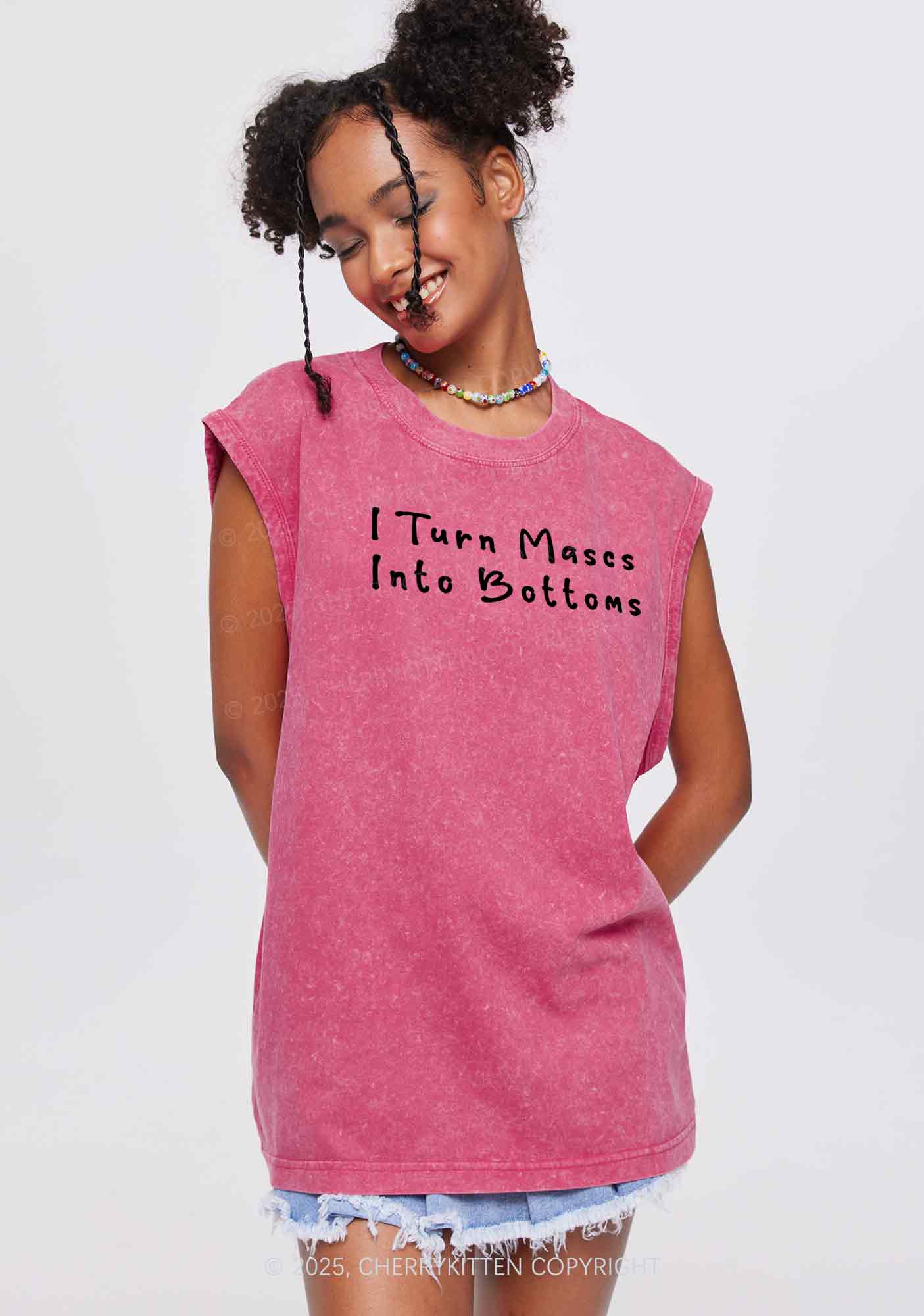 Turn Mascs Into Bottoms Y2K Washed Tank Cherrykitten - Image 2