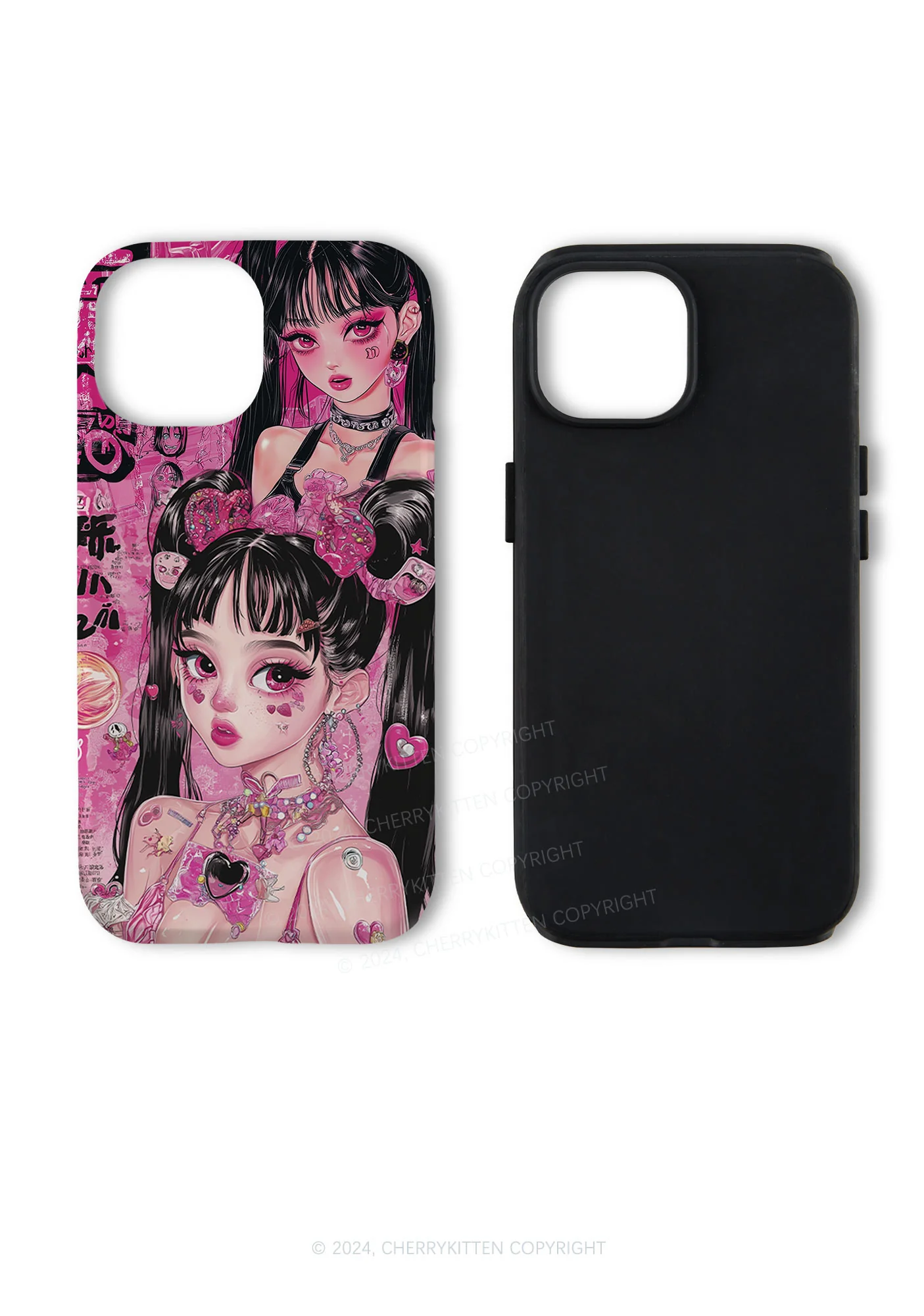 Twin Ponytail Girl Y2K Phone Case Cherrykitten - Image 6