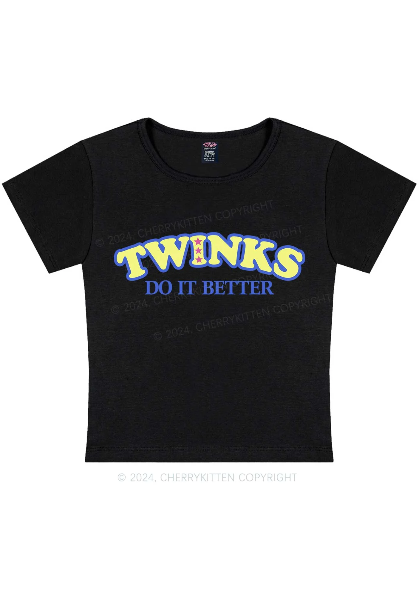 Twinks Do It Better Y2K Baby Tee Cherrykitten - Image 5