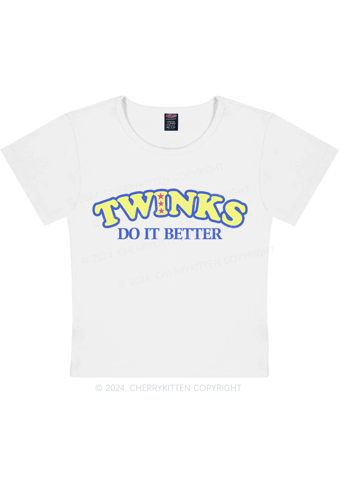 Twinks Do It Better Y2K Baby Tee Cherrykitten - Image 6