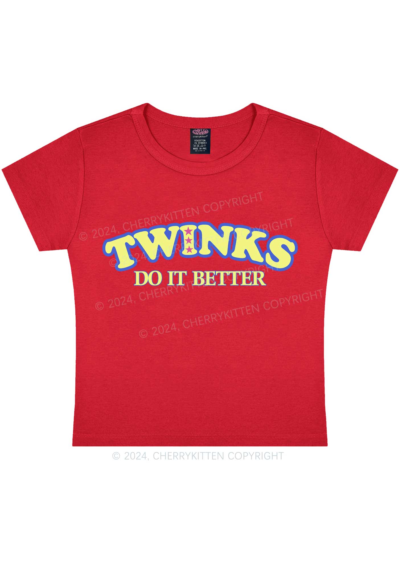 Twinks Do It Better Y2K Baby Tee Cherrykitten - Image 7