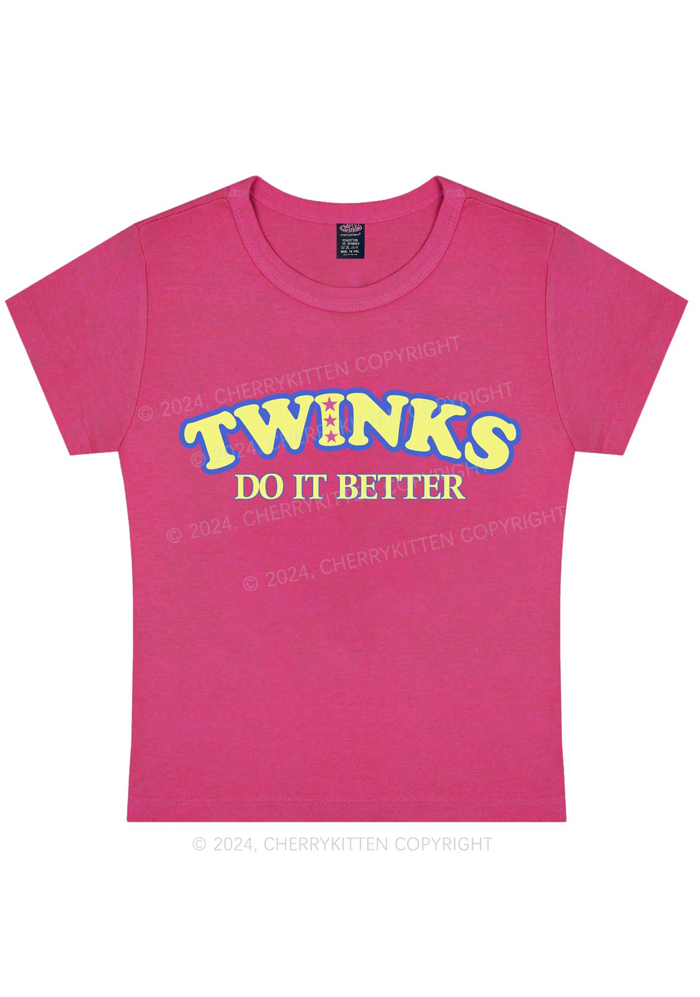 Twinks Do It Better Y2K Baby Tee Cherrykitten - Image 9