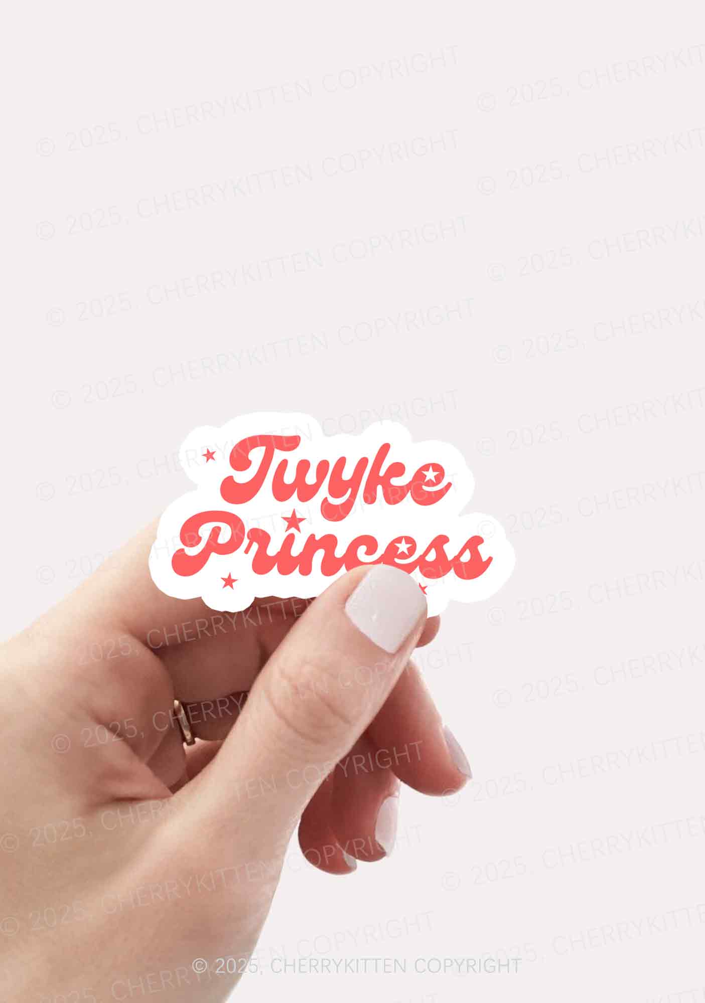 Twyke Princess Pride 1Pc Y2K Sticker Cherrykitten - Image 2