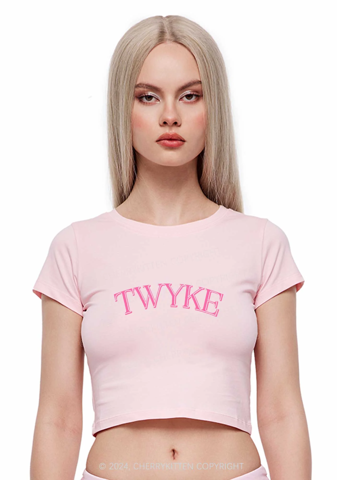 TWYKE Y2K Baby Tee Cherrykitten - Image 2