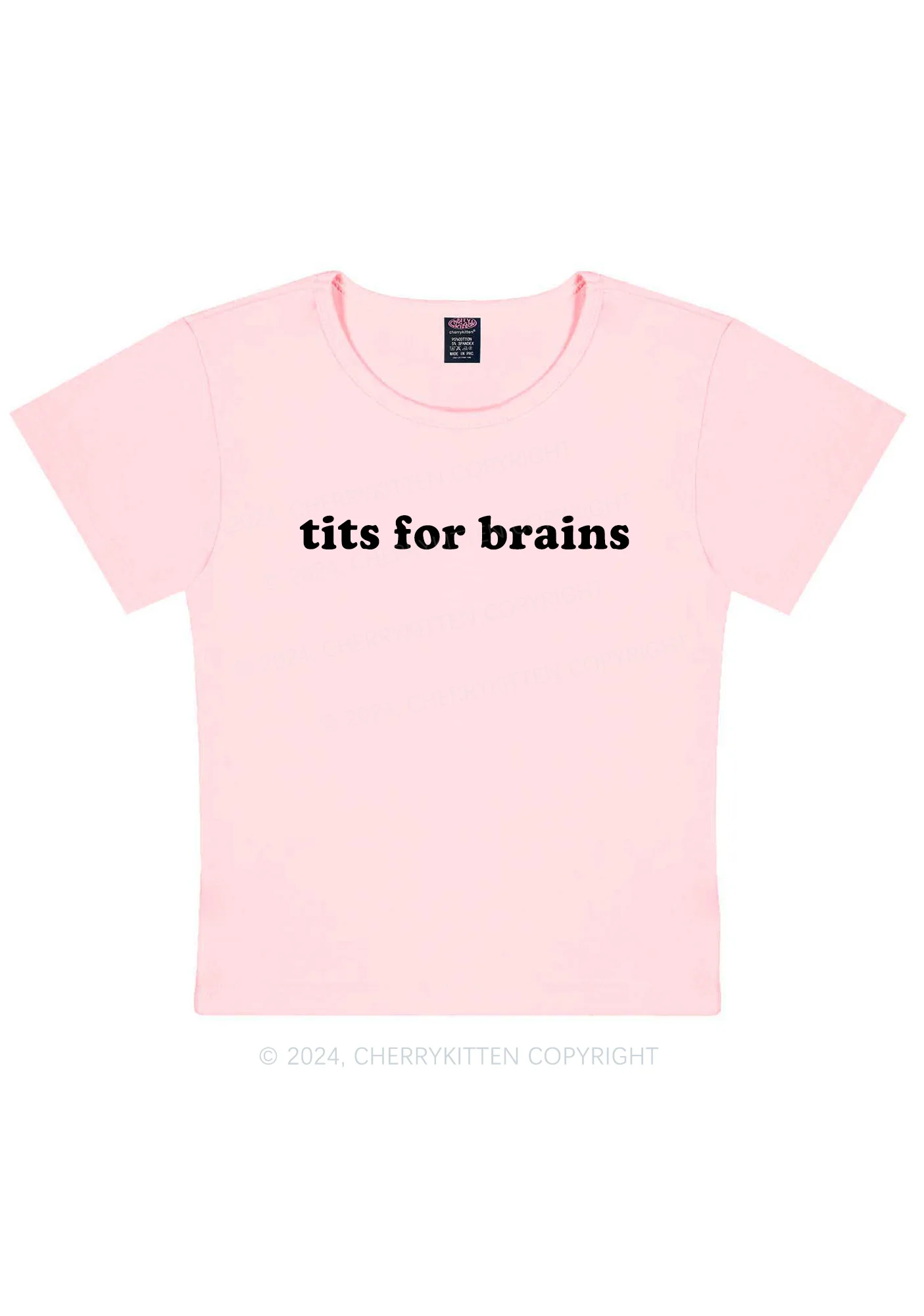 Txts For Brains Y2K Baby Tee Cherrykitten - Image 11
