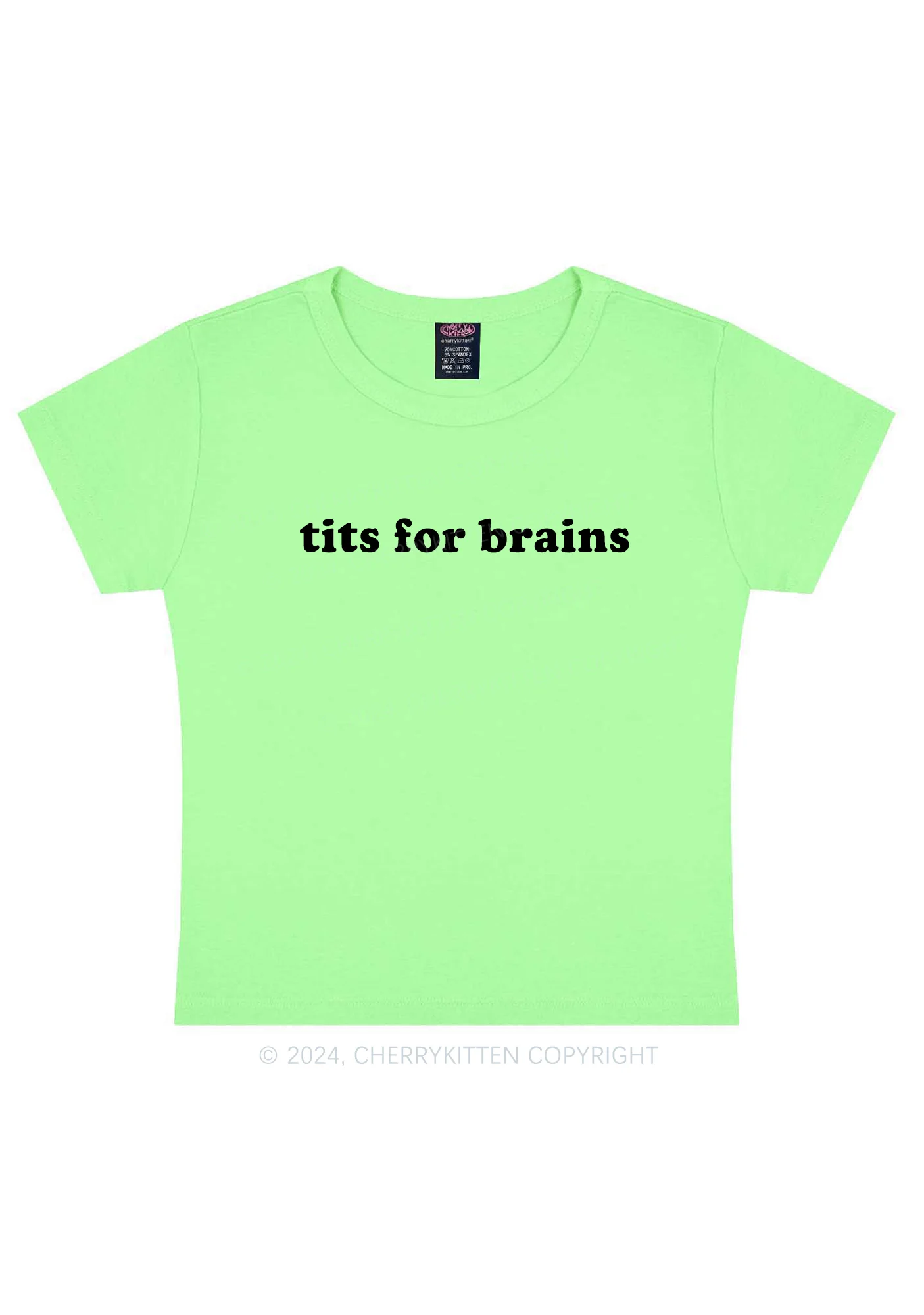 Txts For Brains Y2K Baby Tee Cherrykitten - Image 12