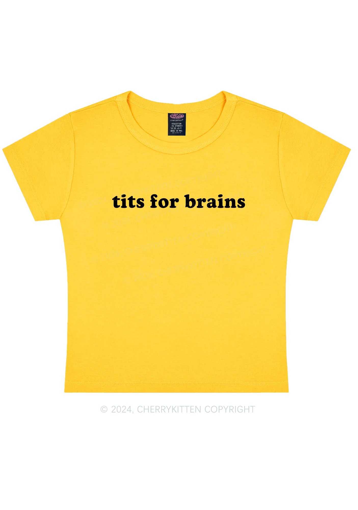Txts For Brains Y2K Baby Tee Cherrykitten - Image 6