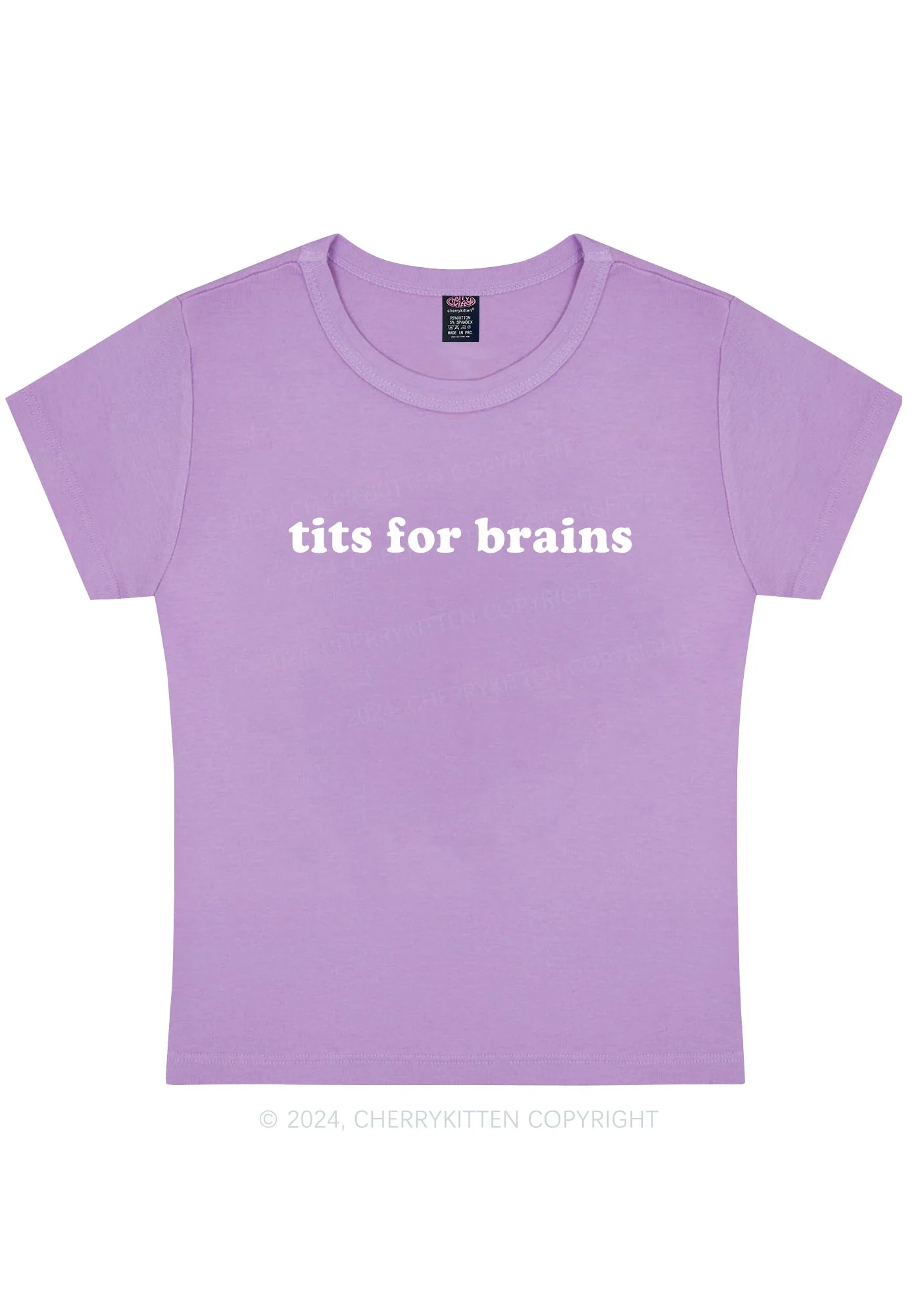 Txts For Brains Y2K Baby Tee Cherrykitten - Image 8