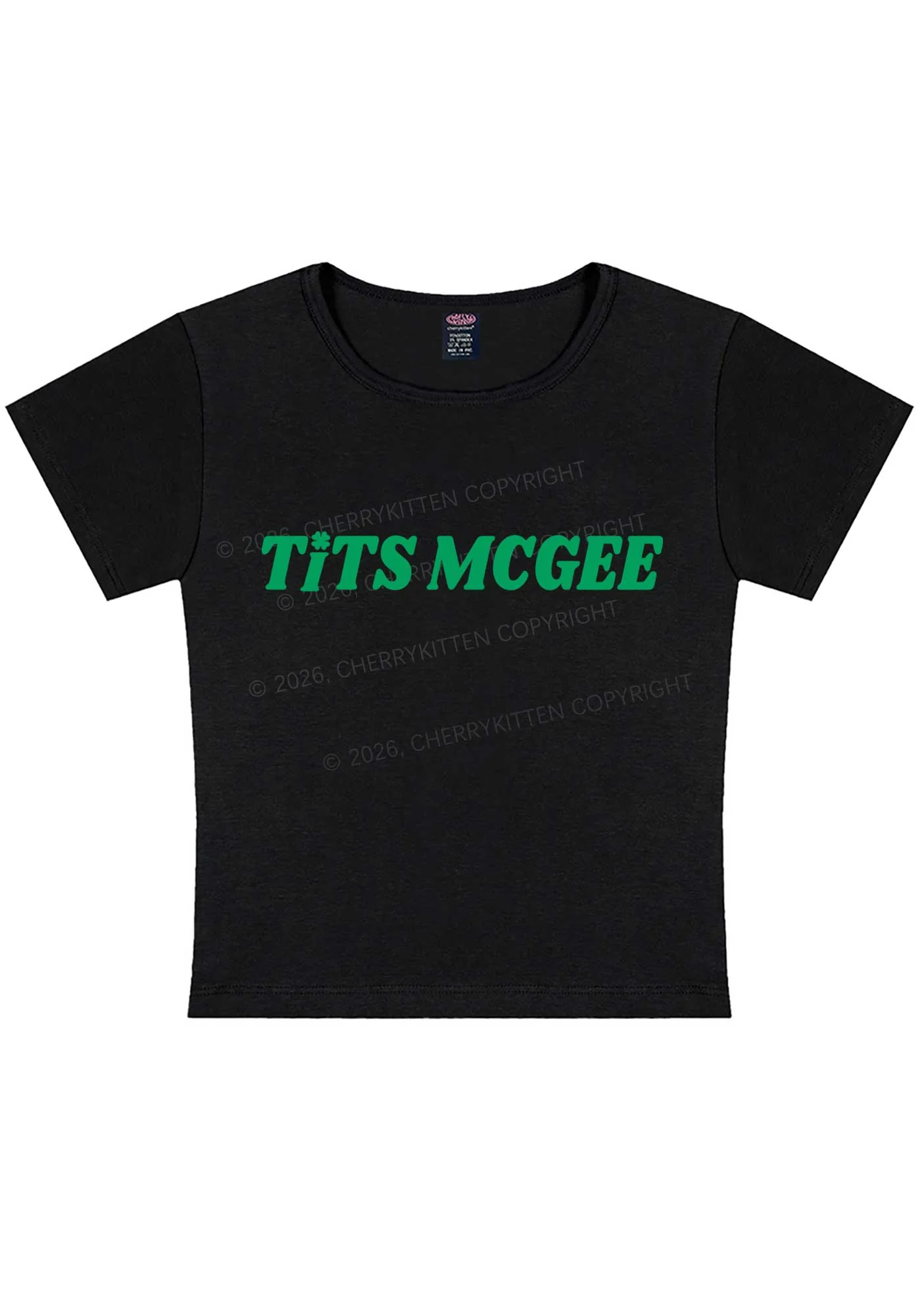 Txts Mcgee St Patricks Y2K Baby Tee Cherrykitten - Image 3