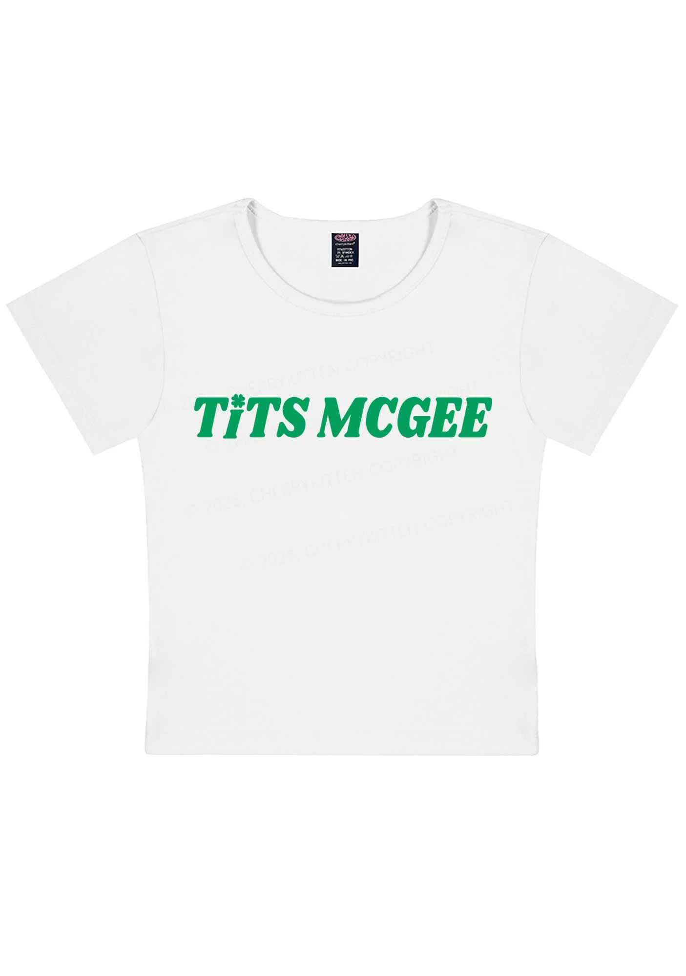 Txts Mcgee St Patricks Y2K Baby Tee Cherrykitten - Image 4